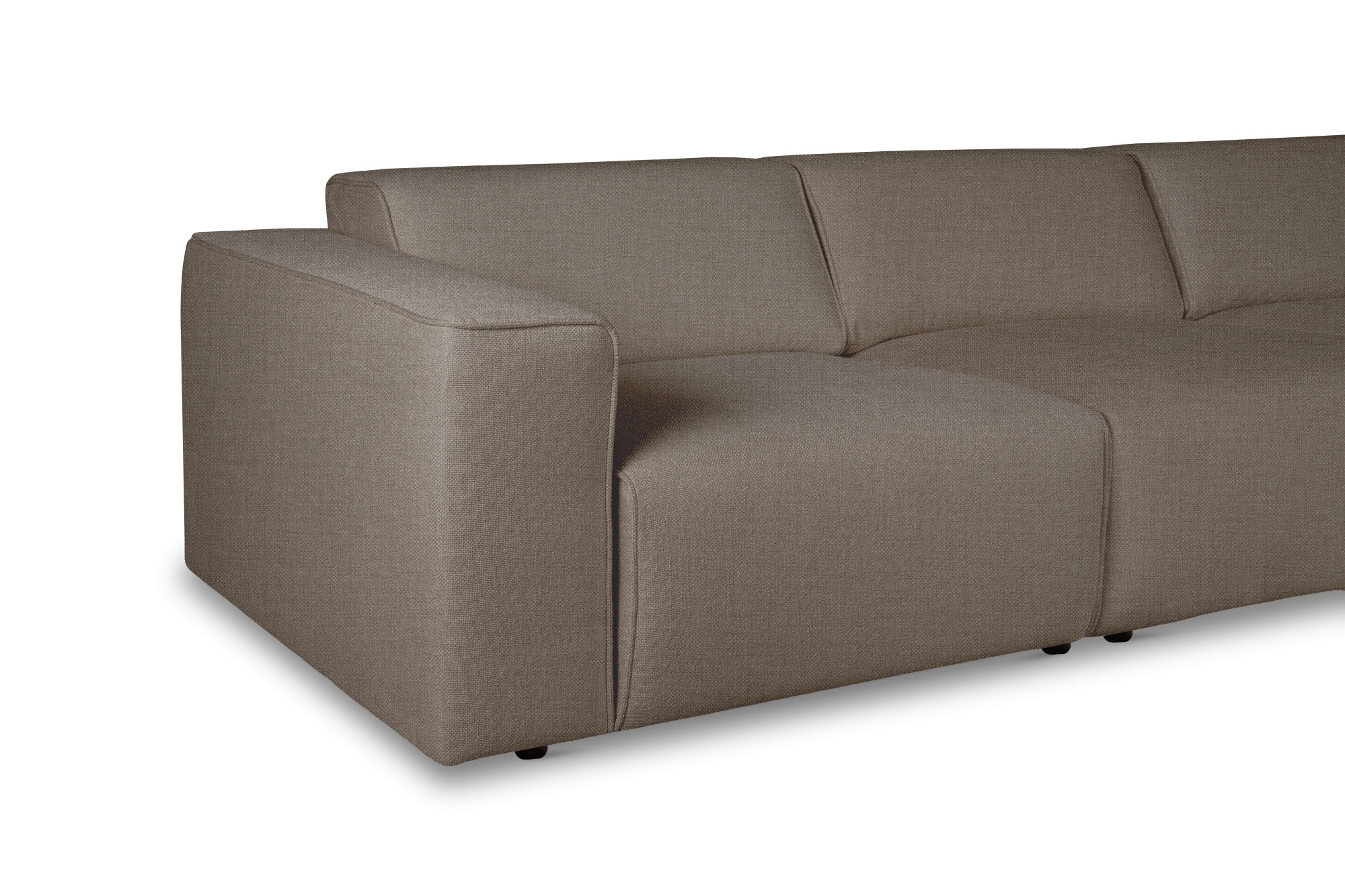 andas Ecksofa »Noord«, L-Form, mit Kedernaht, Breite 281 cm, Cord, Struktur, Webstoff
