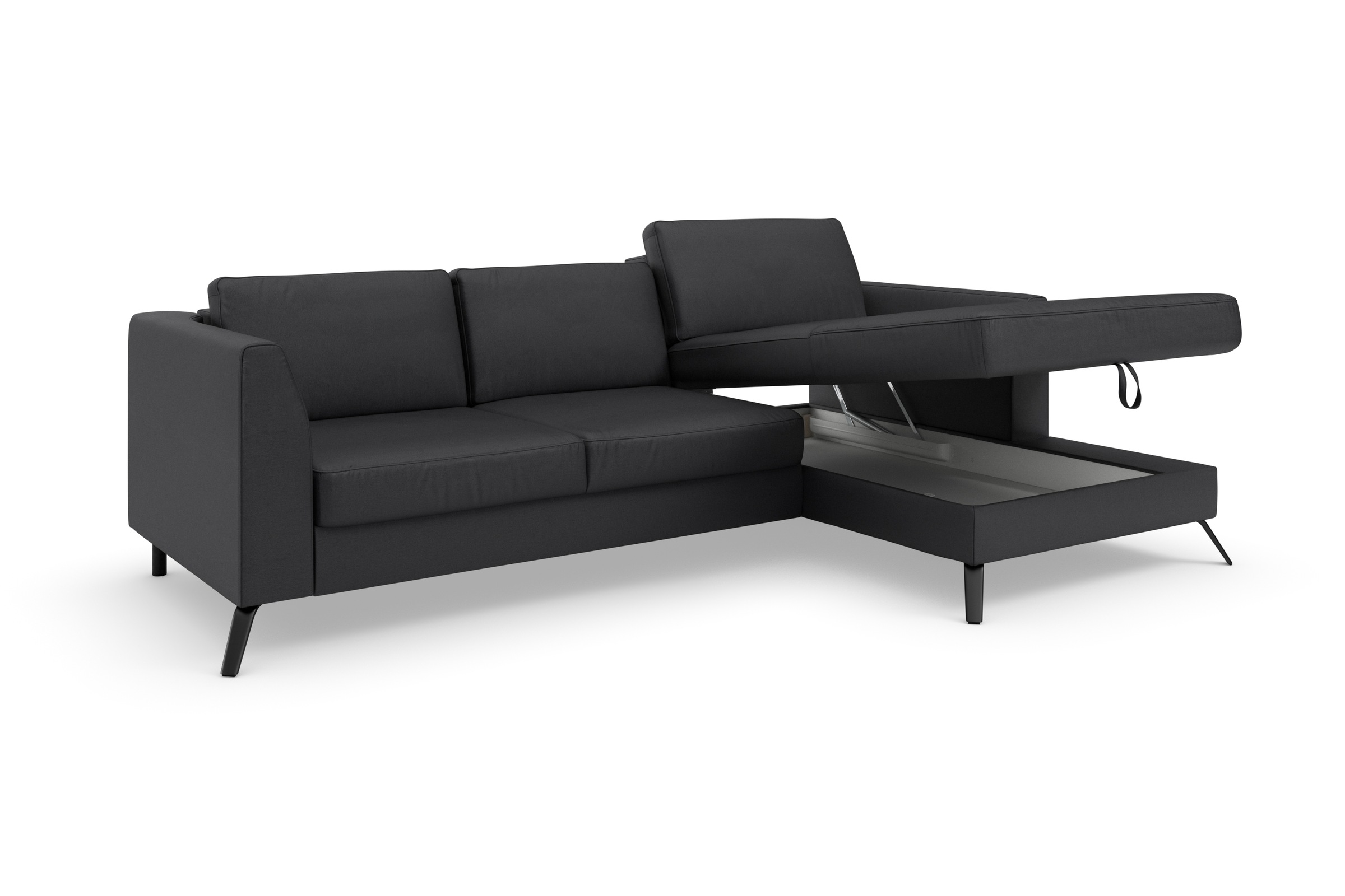 sit&more Ecksofa »Olsen L-Form«, inklusive Sitztiefenverstellung, wahlweise mit Bettfunktion, 15cm hoch