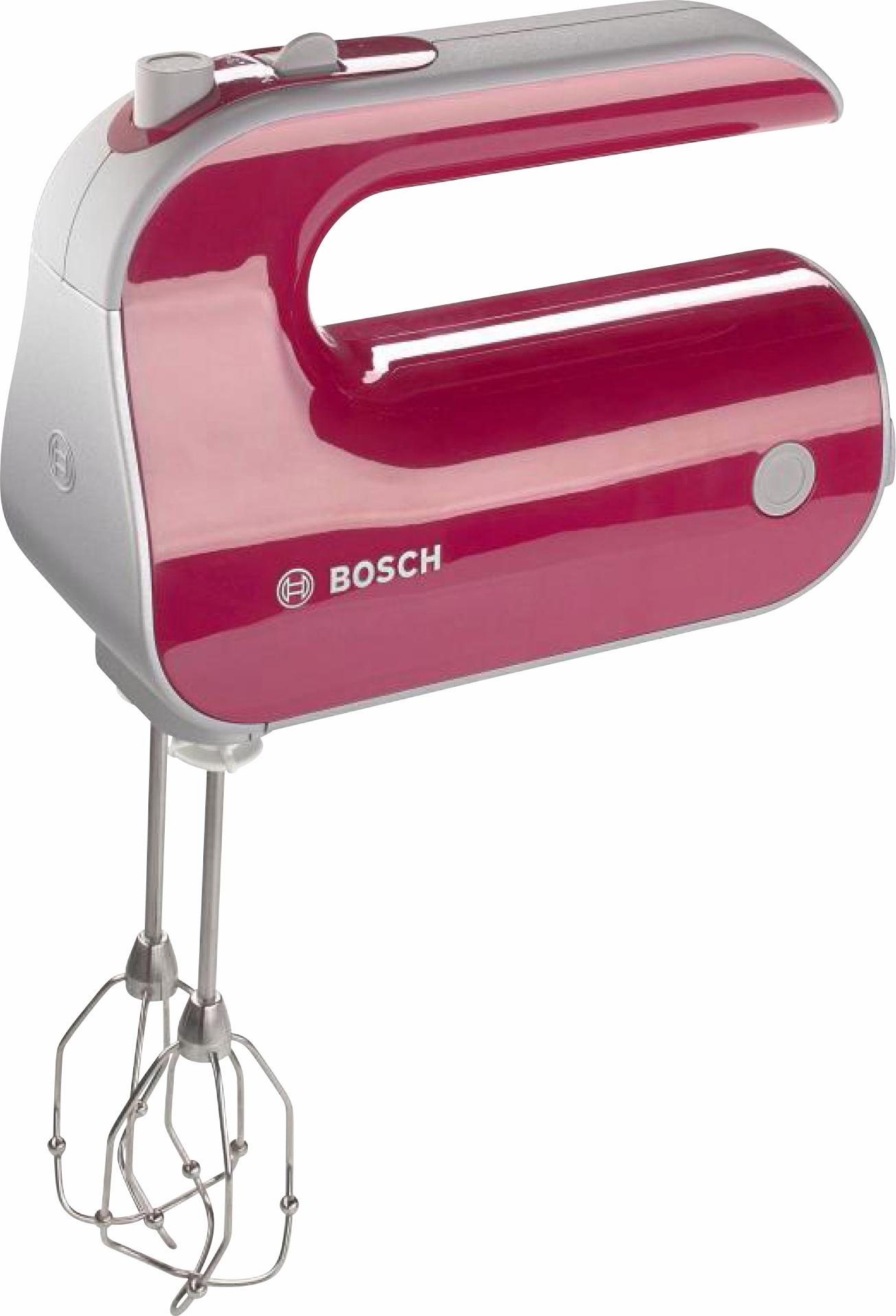 BOSCH Handmixer »Styline MFQ40304, Edelst. Rührbesen/Knethaken, 5 Stufen, himbeerrot«, 500 W, Turbostufe, leichtes Gehäuse, Made in Europe