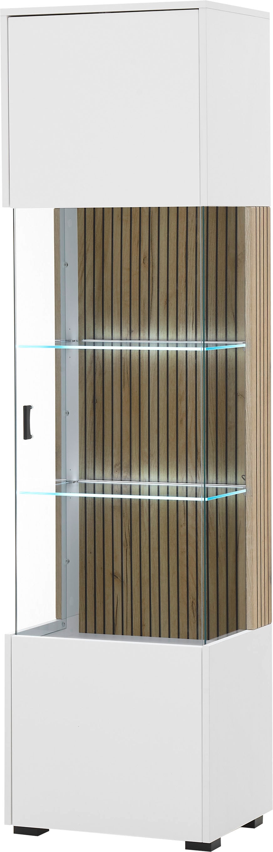 INOSIGN Vitrine »Hudson« in moderner Trendfarbe, Griffe aus Metall (Schwarz), Höhe 180 cm