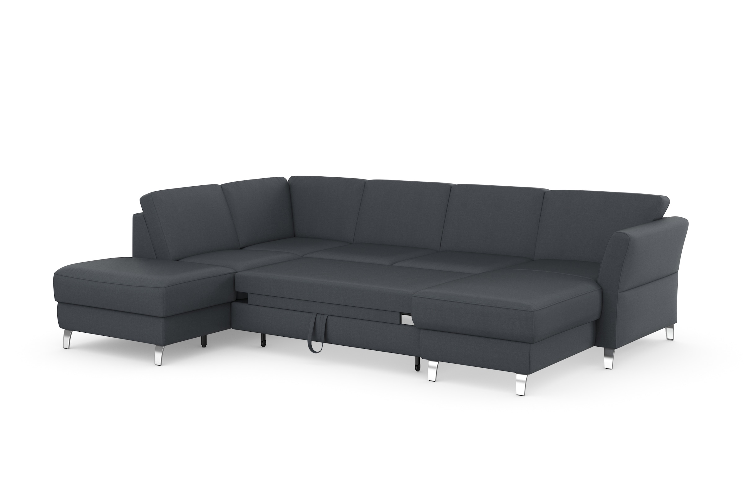 sit&more Wohnlandschaft »Visby U-Form«, Wahlweise mit Bettfunktion und Stauraum, frei im Raum stellbar