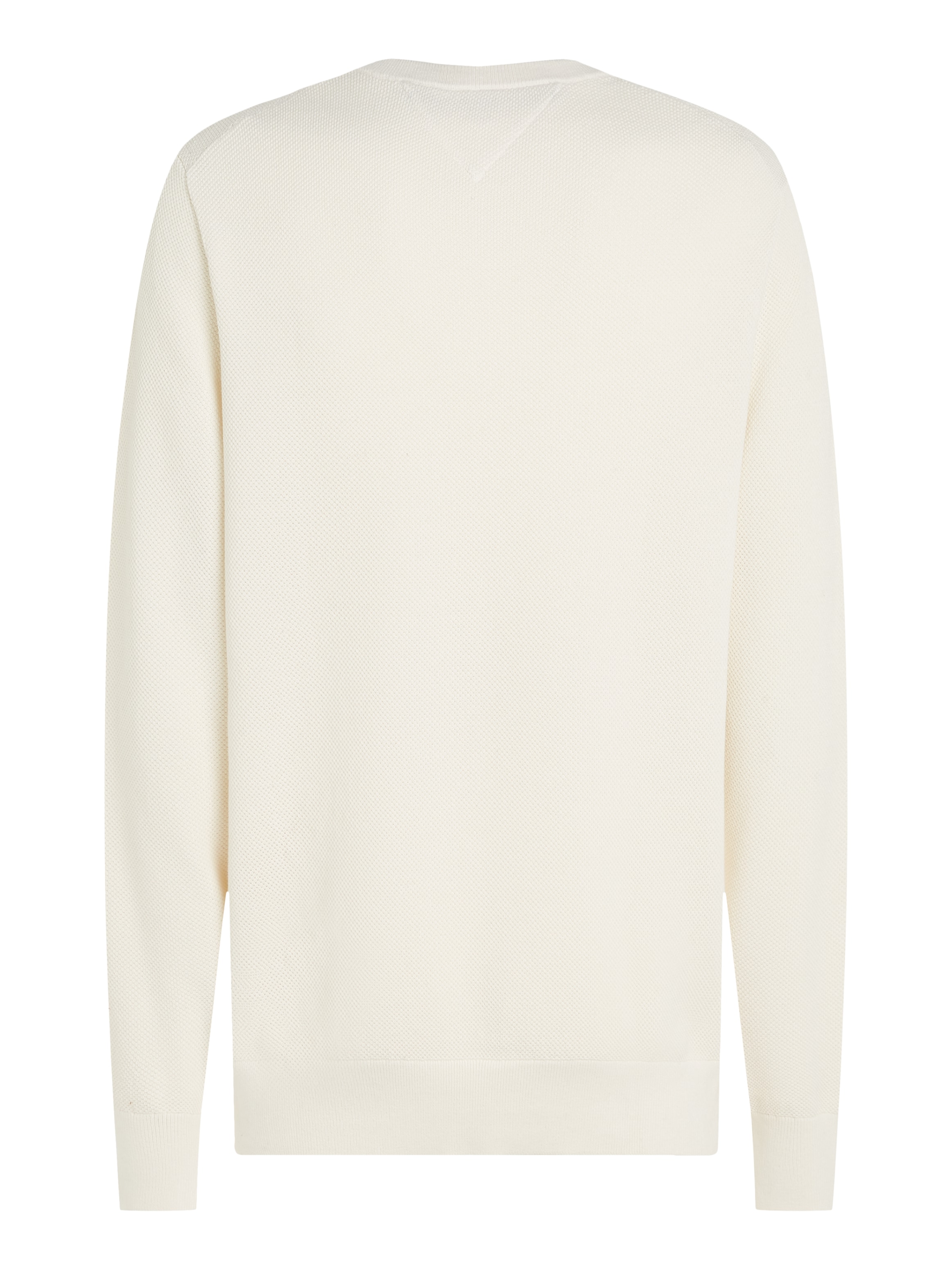 Tommy Hilfiger Rundhalspullover »ESSENTIAL STRUCTURE CREW NECK mit Struktur und Label«, unifarben, casual, regular fit, Baumwolle, Rundhals
