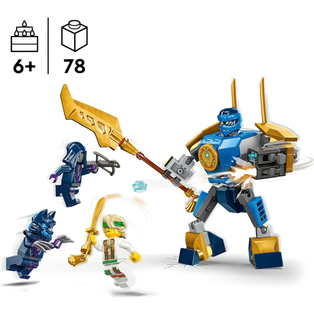 LEGO® Konstruktionsspielsteine »Jays Battle Mech (71805), LEGO Ninjago«, (78 St.)