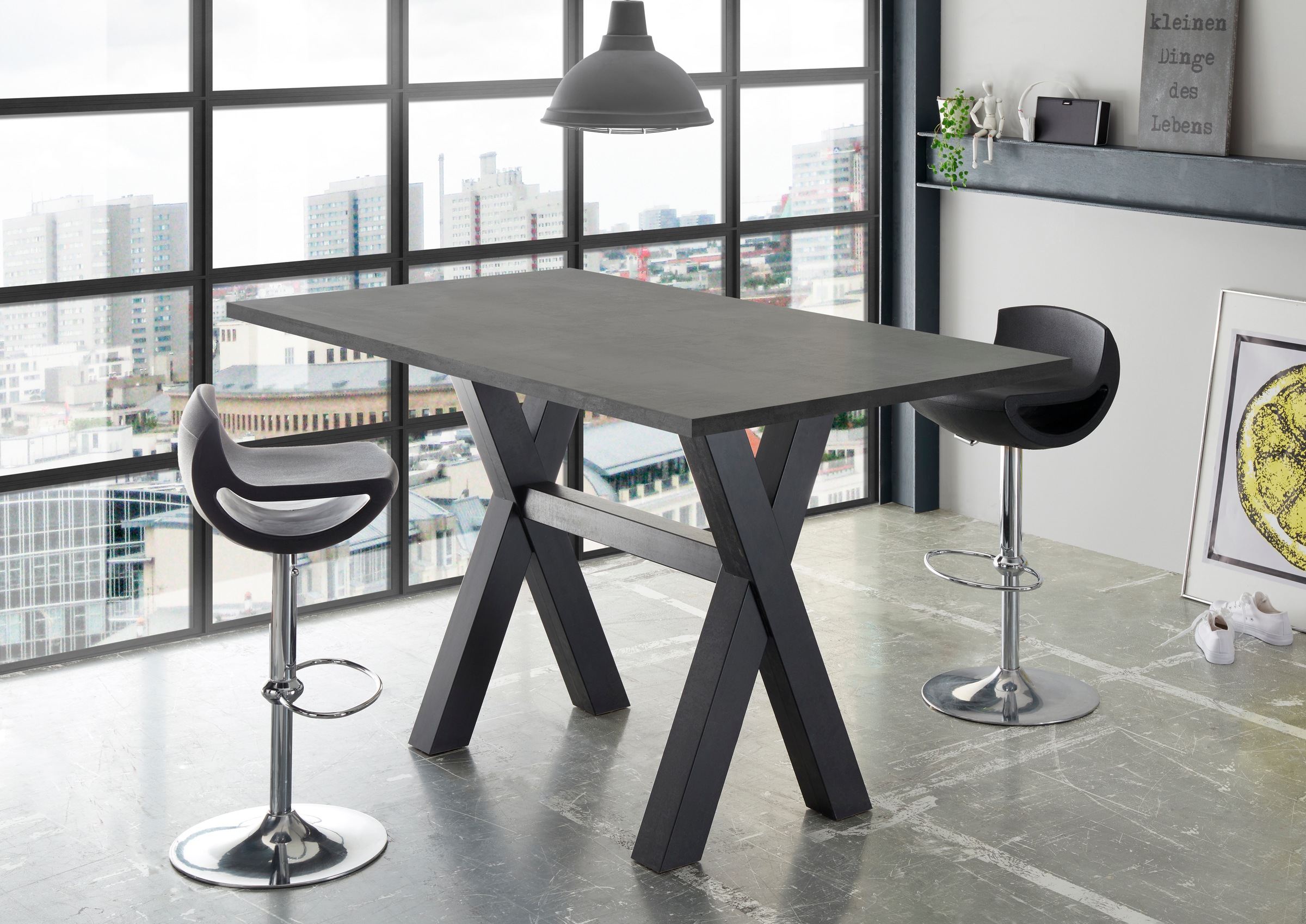 Mäusbacher Bartisch, Gestell in X-Form (Breite 120, 140 oder 160 cm) günstig online kaufen