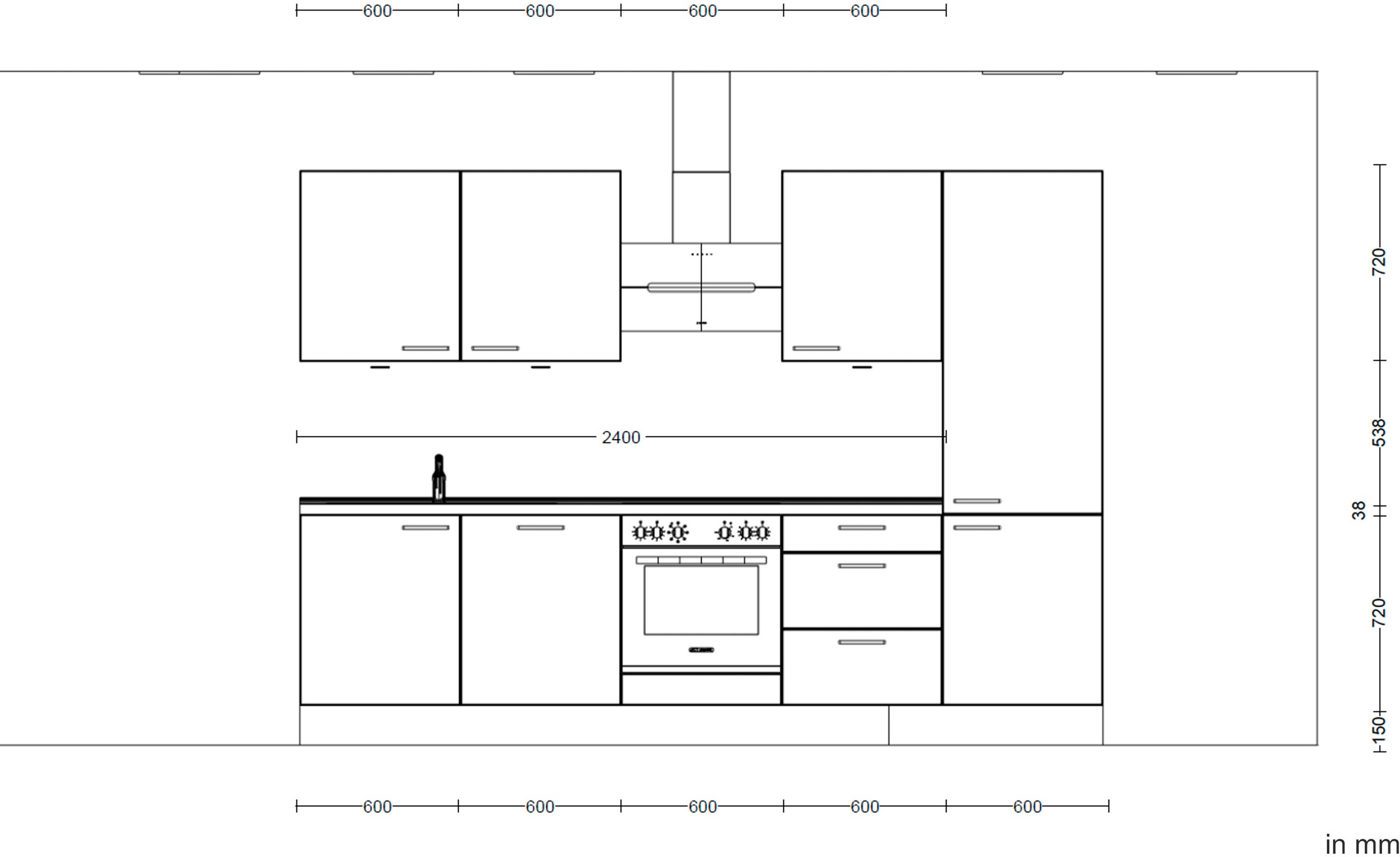 nobilia® Küchenzeile »"Flash II"«, vormontiert, Ausrichtung wählbar, Breite 300 cm, wahlw. mit E-Geräten