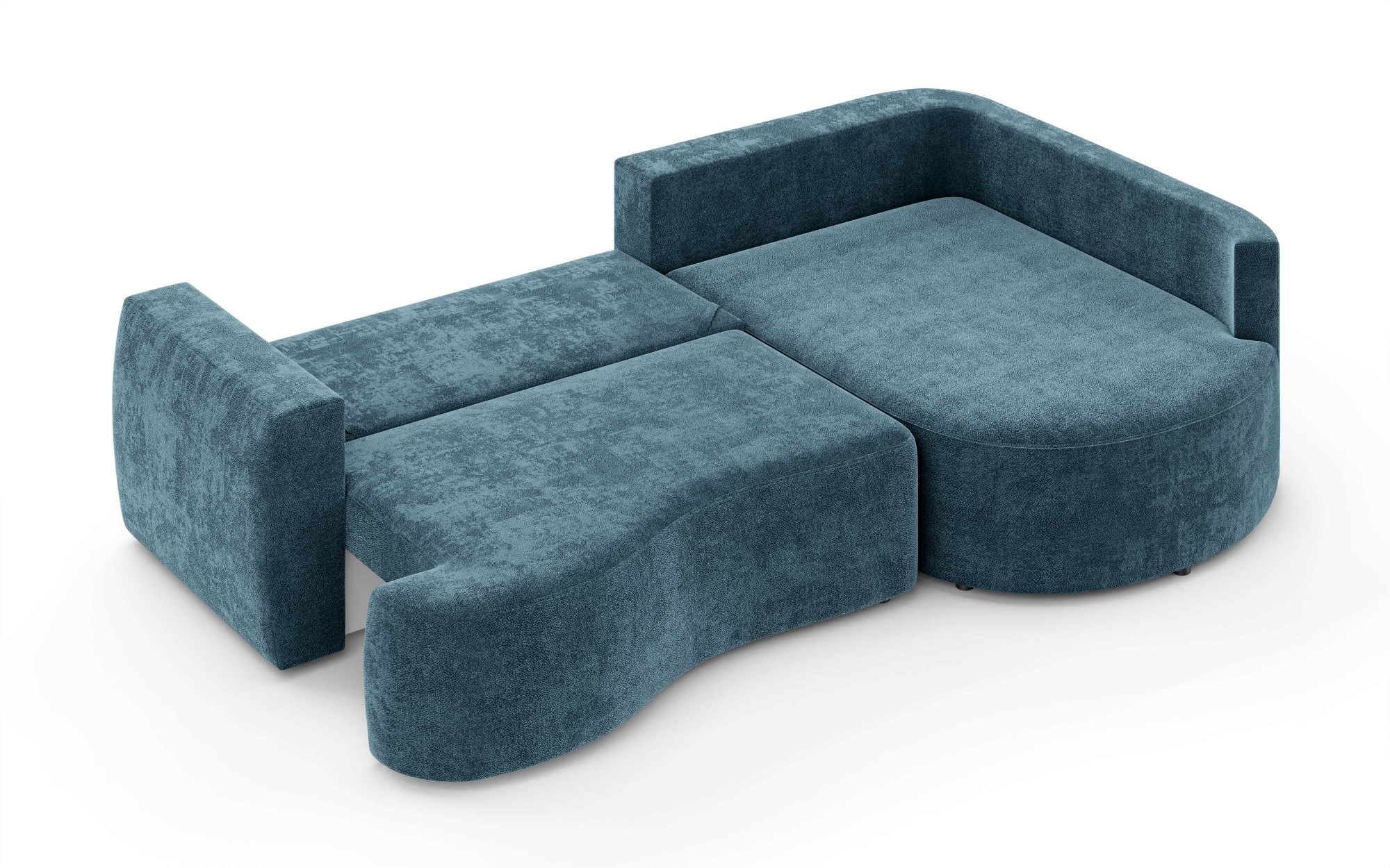 INOSIGN Ecksofa »Kahekili, Schlafsofa mit Bettkasten, Maße B/T/H: 255/181/90/ cm«, L-Form mit Wellenunterfederung, 7 Rückenkissen und 2 Zierkissen
