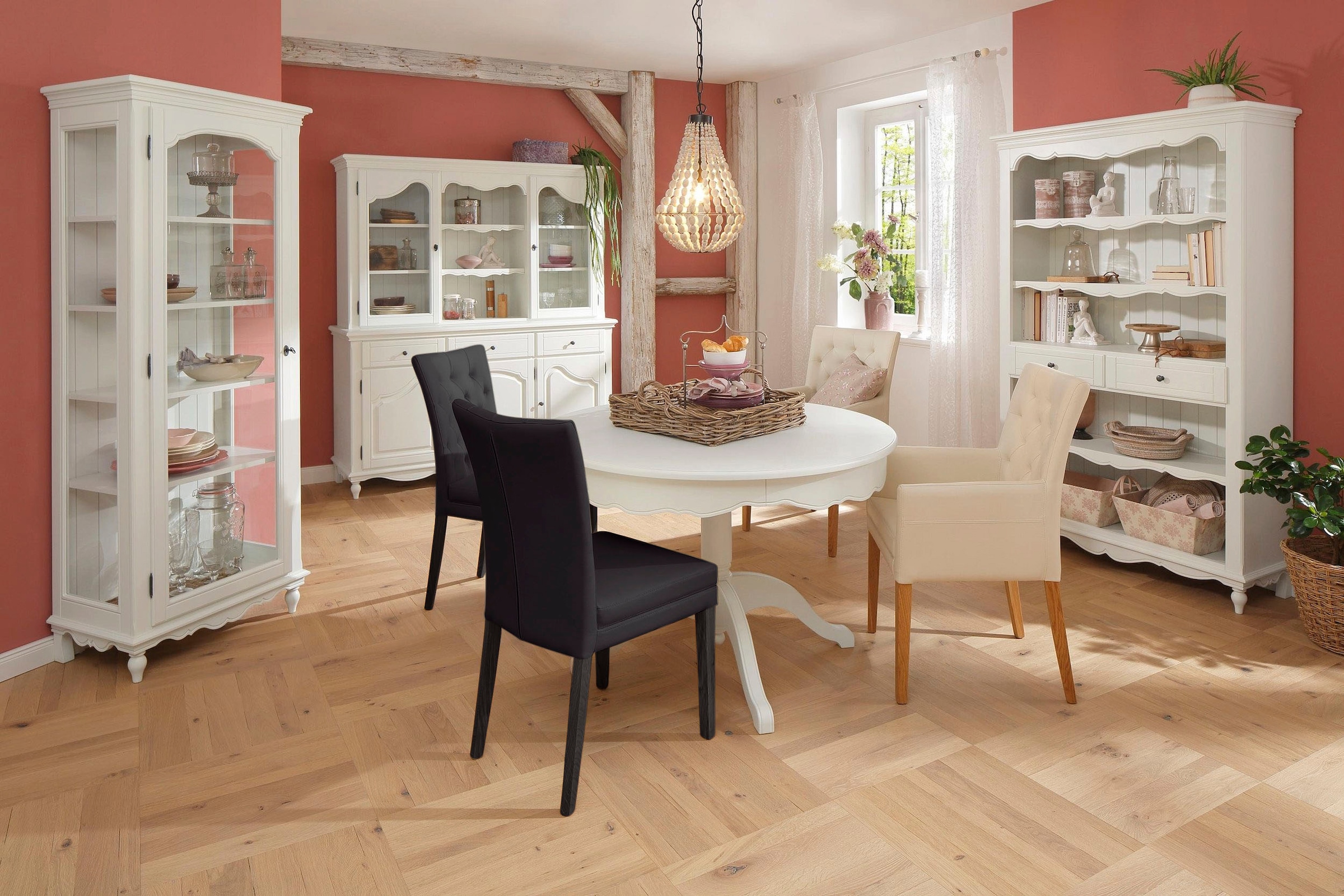 Home affaire 4-Fußstuhl »Colorado«, (Set), 2 St., Kunstleder, Beine aus Buche, wengefarben lackiert, Im 2er, 4er oder 6er-Set