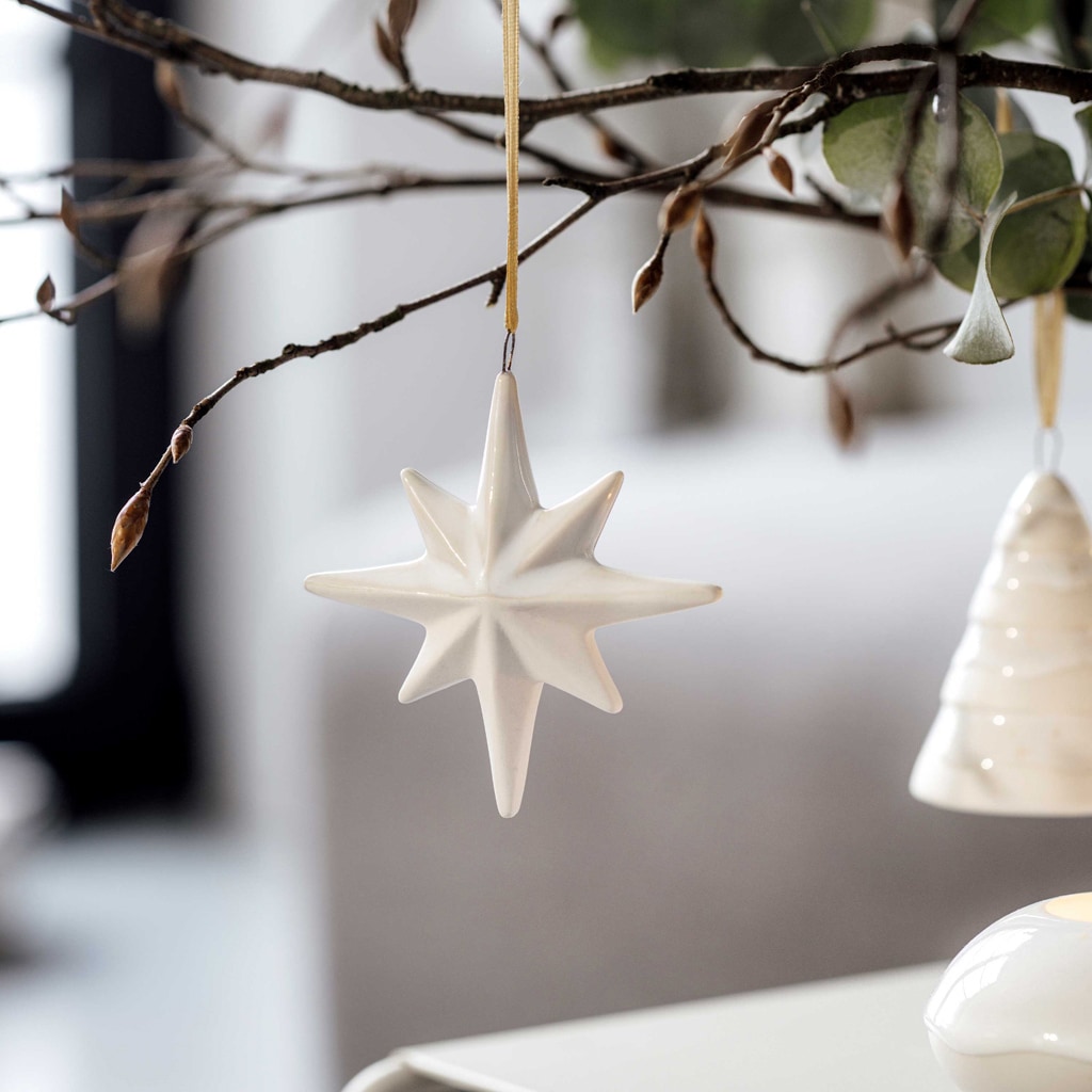 like. by Villeroy & Boch Weihnachtsfigur »Ornamente Stern Winter Glow 6er Set beige«