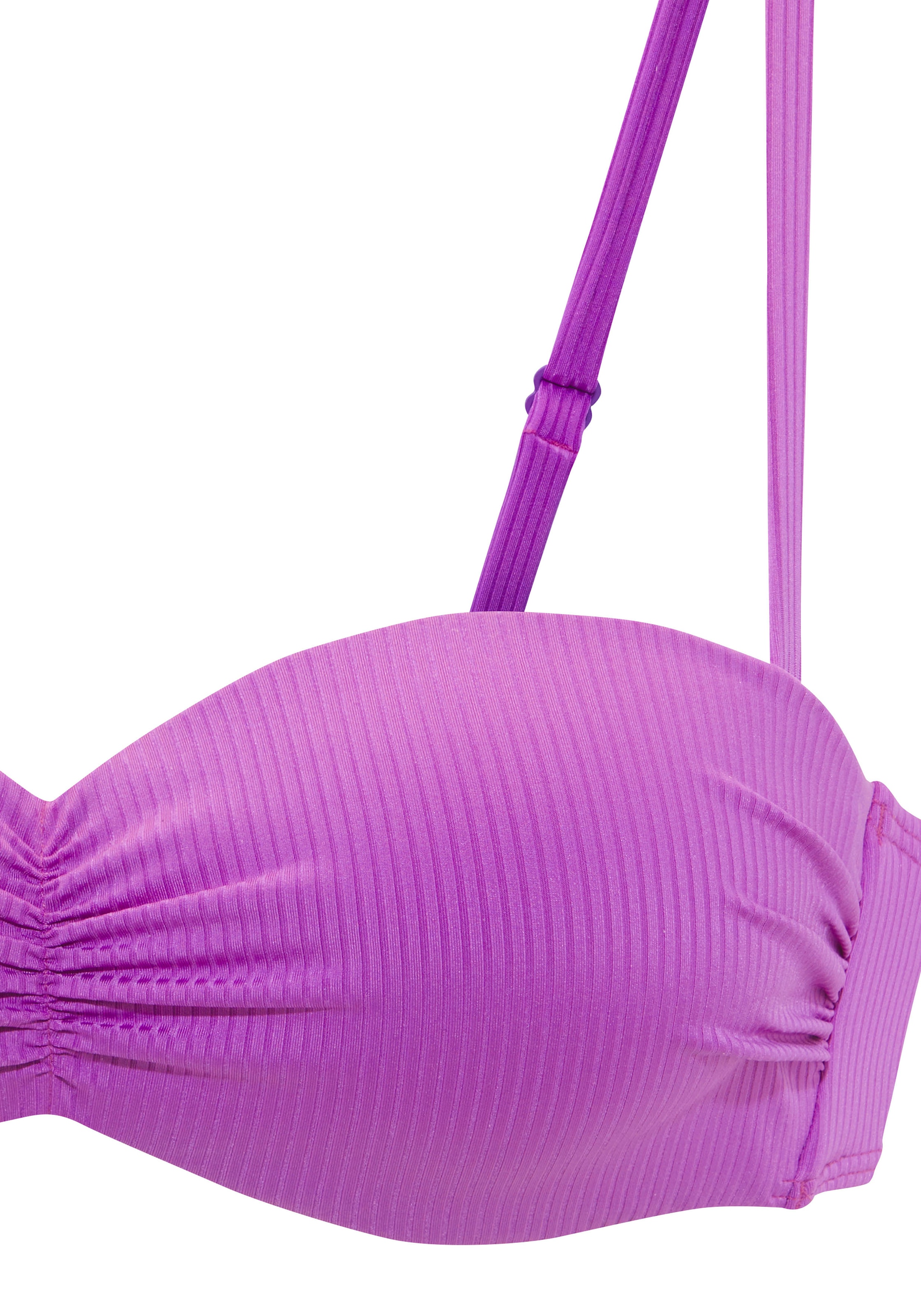 Venice Beach Bandeau-Bikini-Top »Lucky«, aus gerippter Strukturware