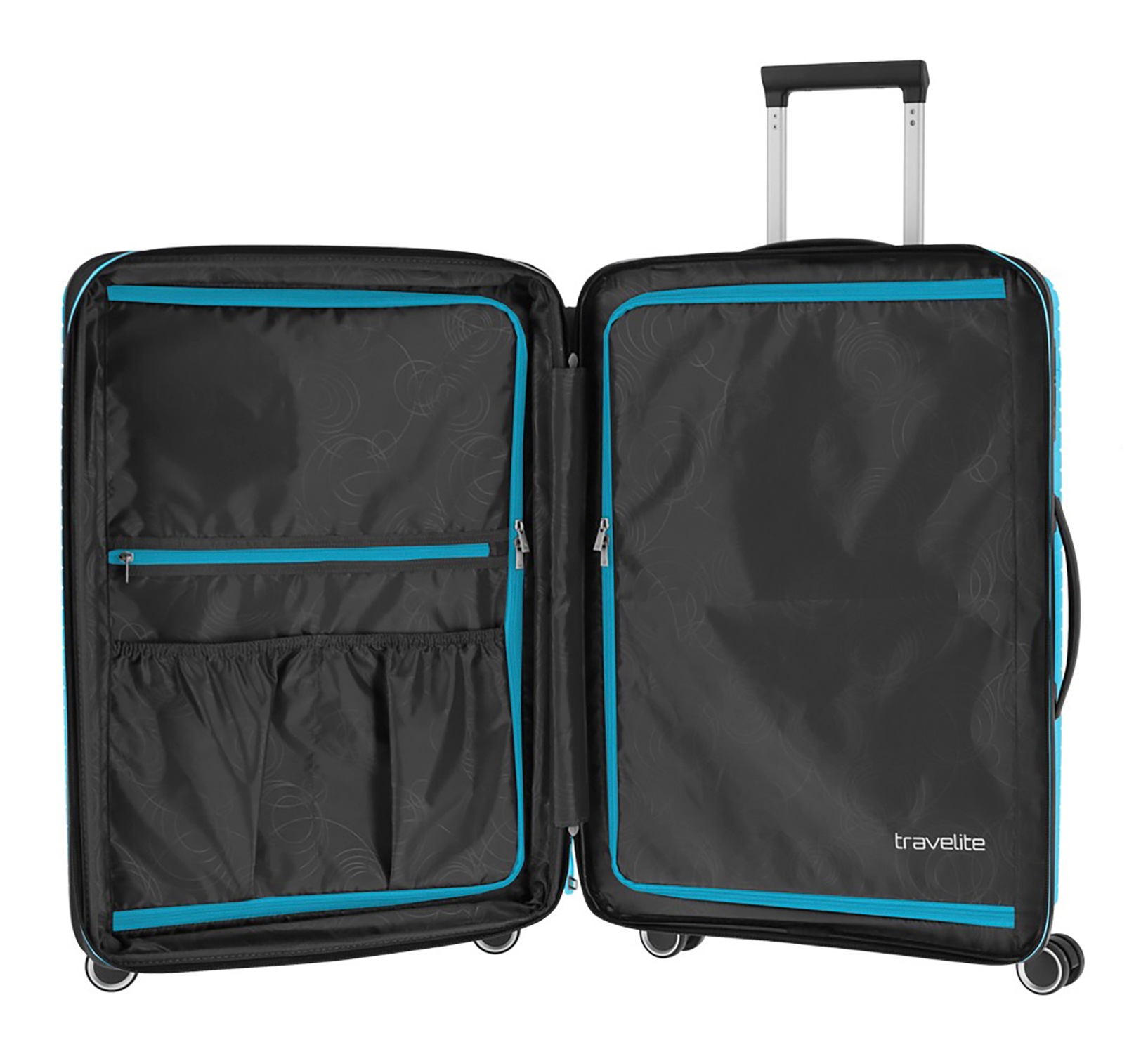 travelite Trolleyset »ORBITA 4w S/M/L«, (Set, 3 tlg., Hartschalen Trolleyset), Hartschalen-Koffer Kofferset Reiseset Handgepäck Aufgabegepäck