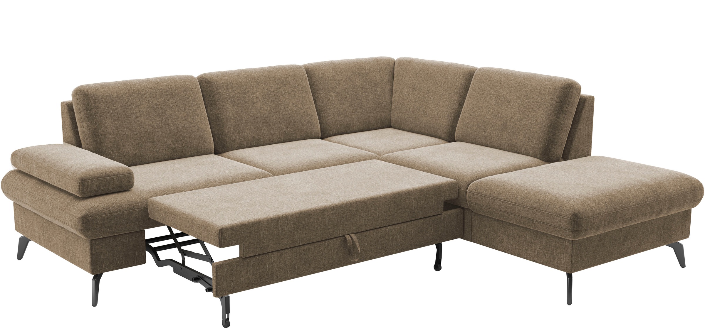 sit&more Ecksofa »Morris Jubi L-Form«, inkl. Armteilfunktion und 1 Zierkissen, wahlweise mit Bettfunktion
