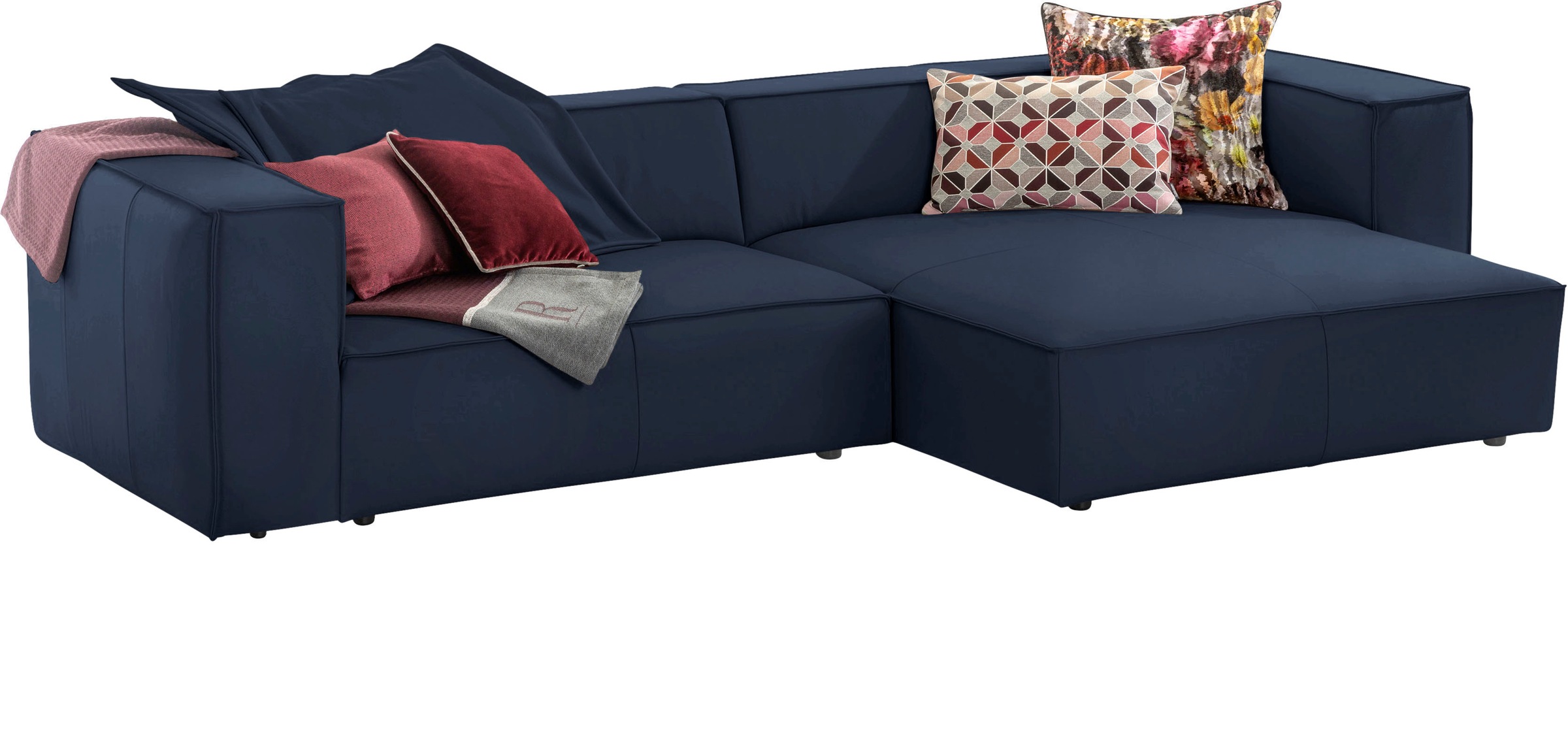 W.SCHILLIG Ecksofa »around-the-block, modern und elegant, bequem, L-Form«, mit eleganter Biese, mit Federkern