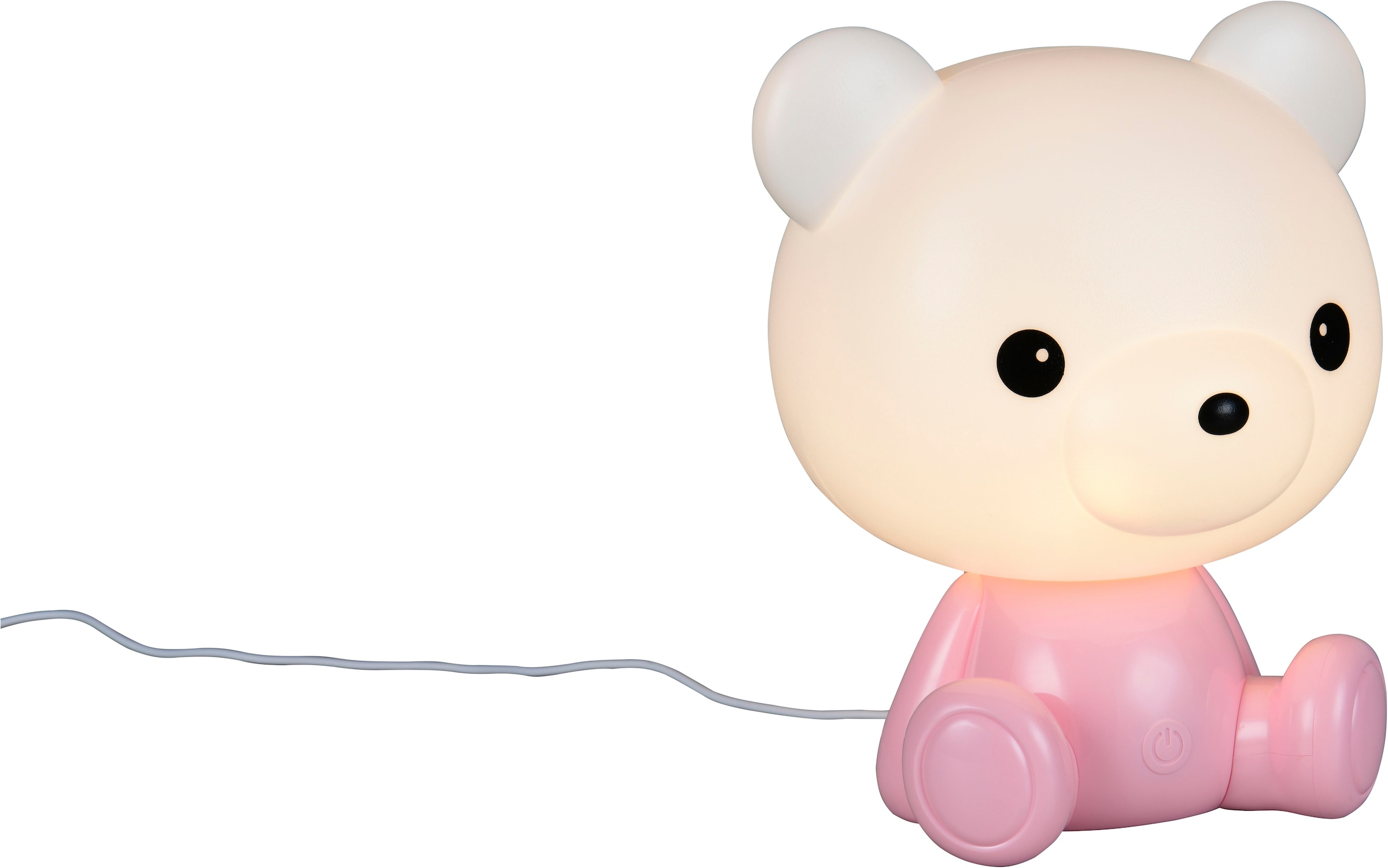 REALITY Leuchten LED Tischleuchte »CUTIE, Kinderzimmer Tischleuchte Nachttischleuchte Bären Optik, RGB«, 1 flammig, Leuchtmittel LED-Board | LED fest integriert, 0,3W 30 Lumen warmweiß 3000K, RGB Farbwechsel Modus, USB-Anschluss