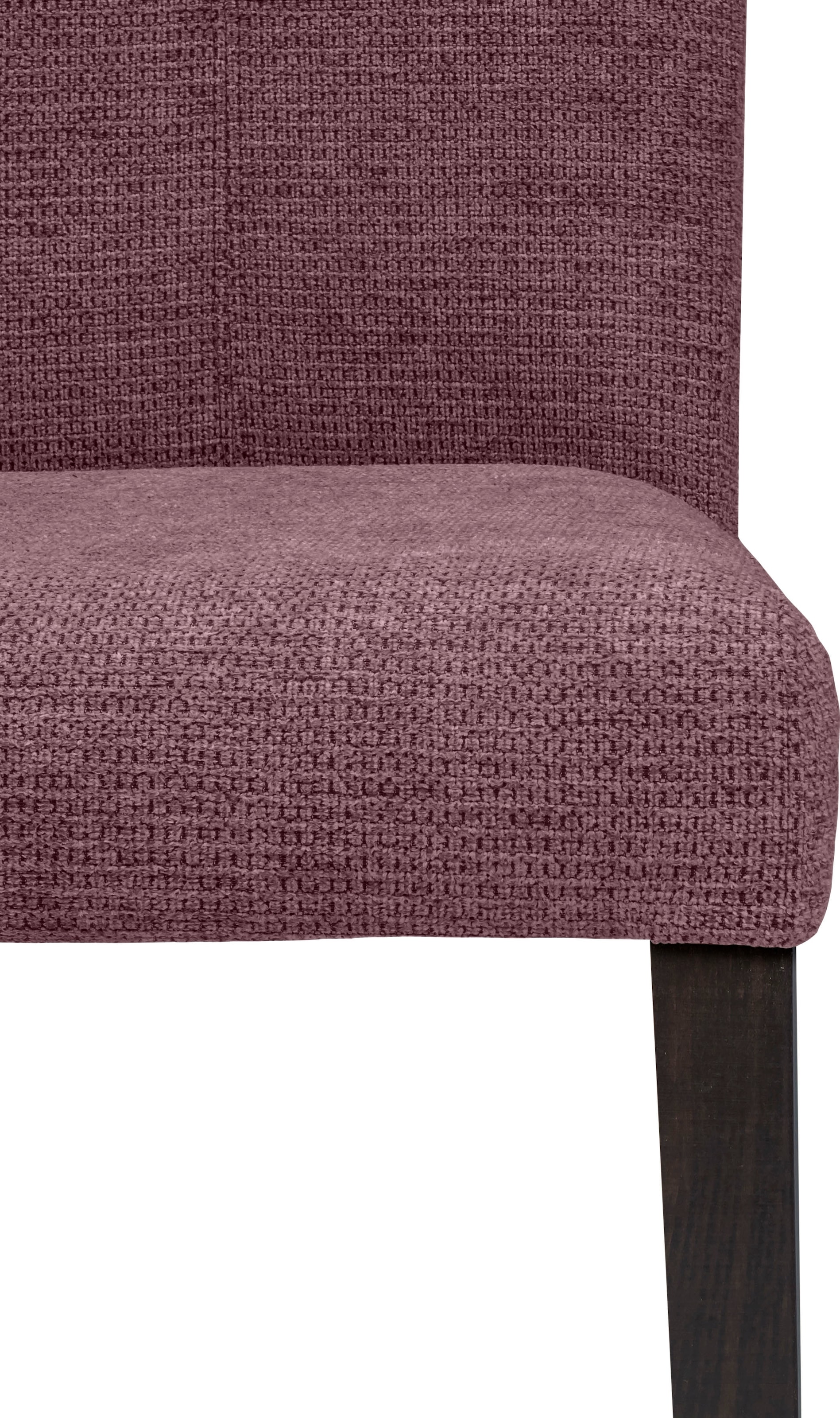 Home affaire 4-Fußstuhl »Aspen«, (Set), 2 St., Softstruktur, Beine aus massiver Buche, wengefarben lackiert