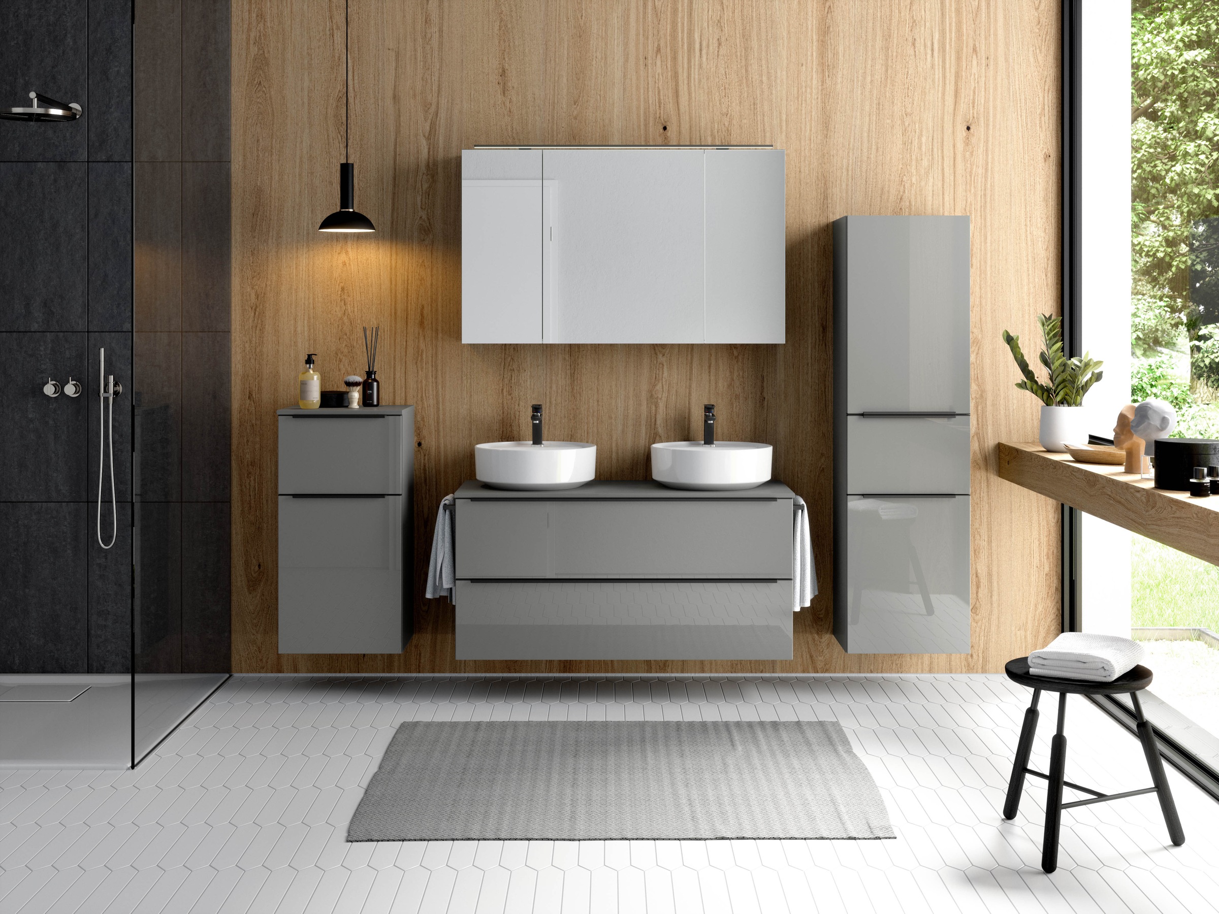 nobilia® Badmöbel-Set »Alvene« vormontiert, mit Soft-Close, 2 Stk. tlg. günstig online kaufen