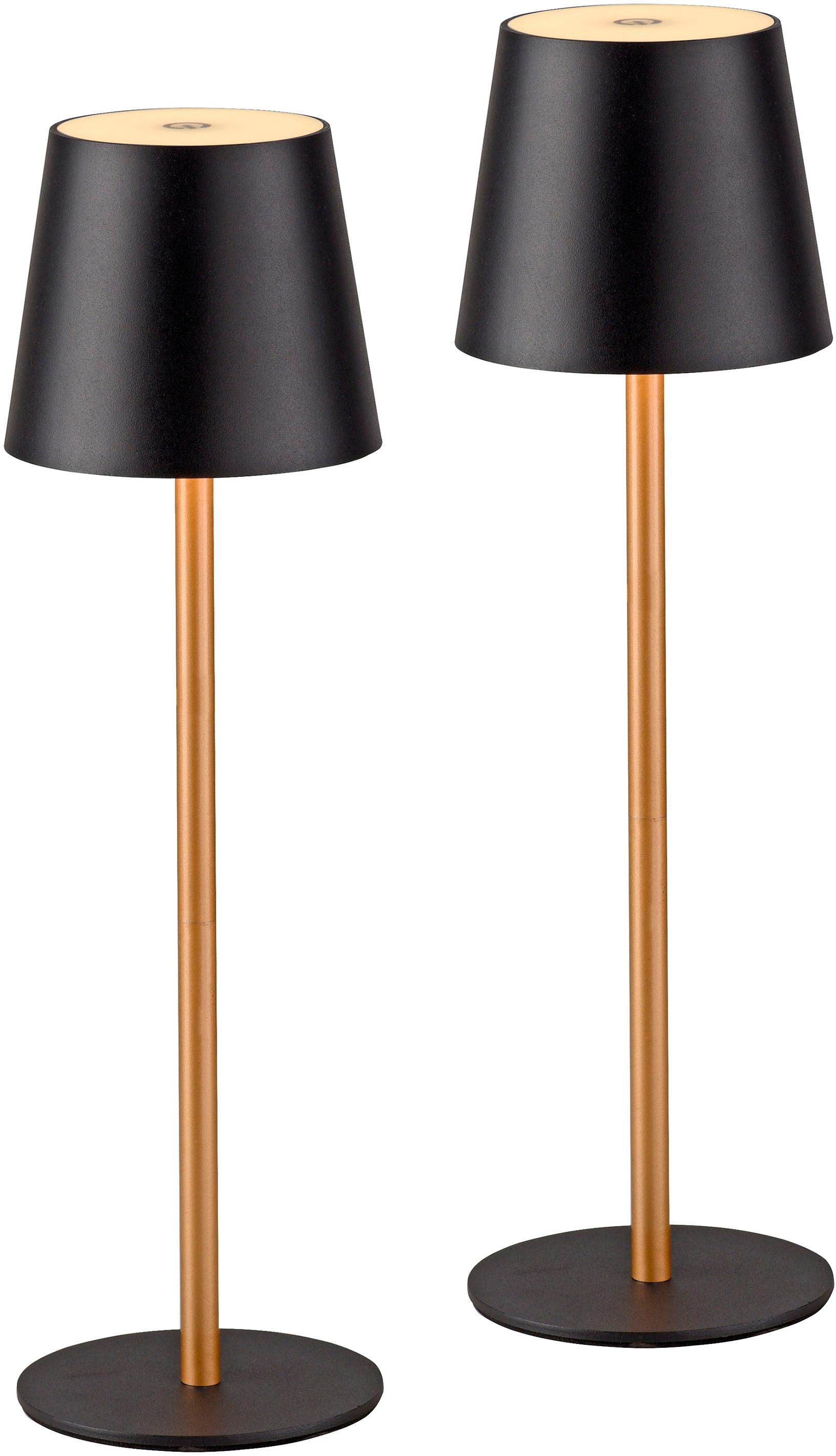 JUST LIGHT LED Tischleuchte »EURIA, 2er Set« LED-Board 2 Stk. Warmweiß LED Akku Tischlampe