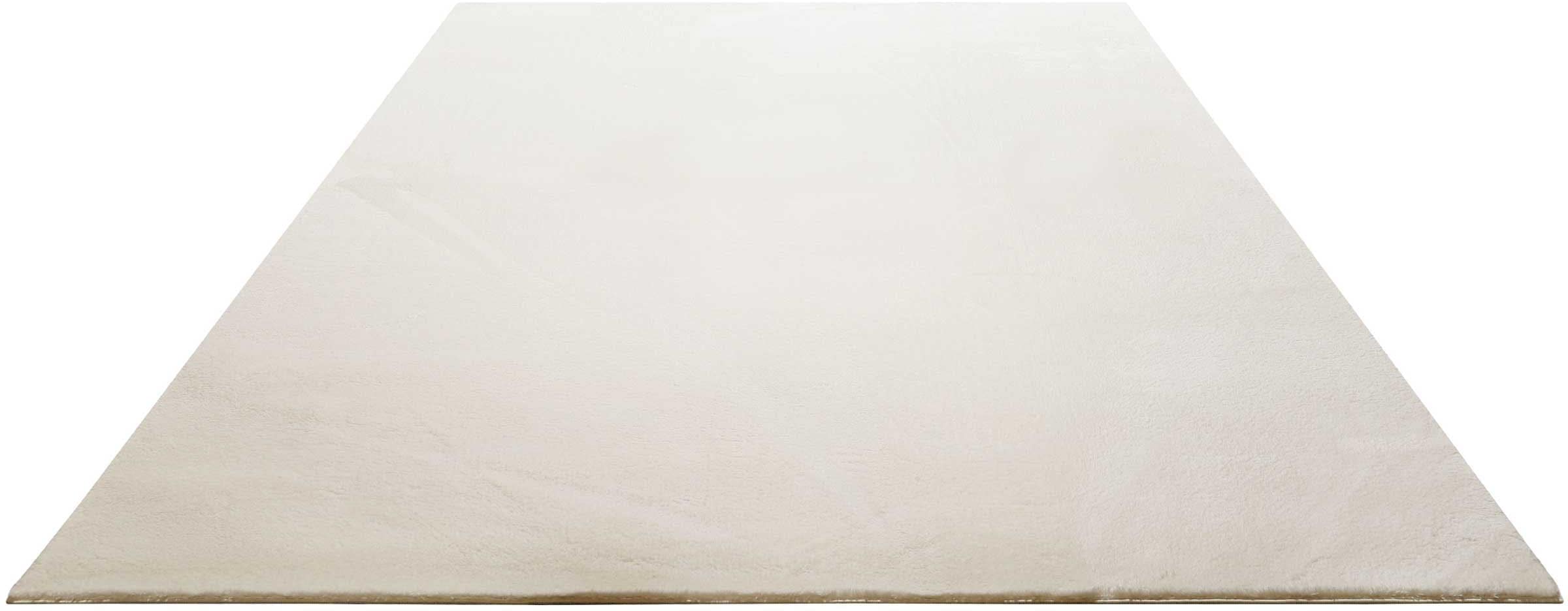 Homie Living Teppich »Lago« rechteckig 19 mm Höhe Kurzflor, Uni Farben, ideal im Wohnzimmer & Schlafzimmer