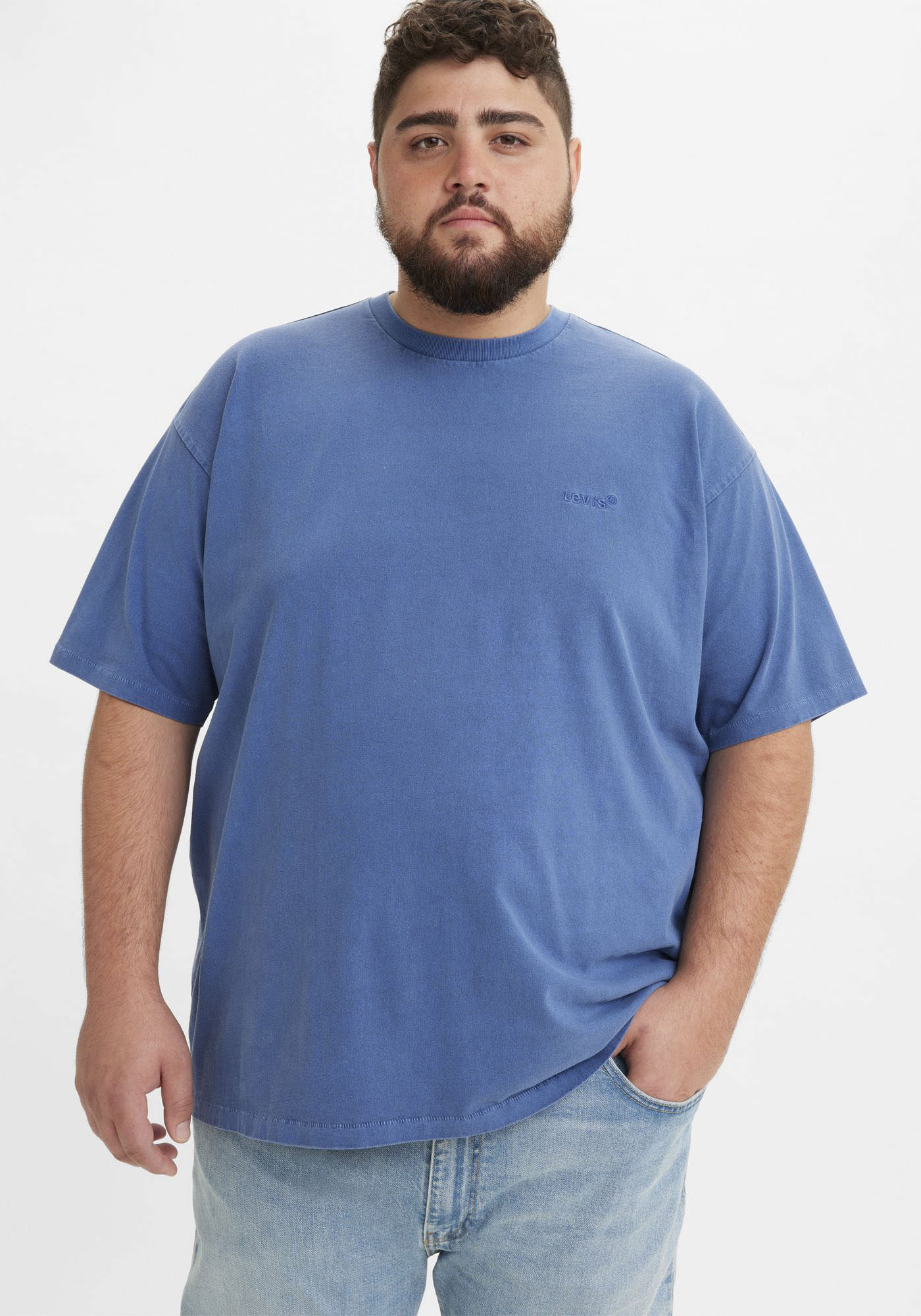 T-Shirt „BIG RED TAB VINTAGE“, Gr. 5XL, blau