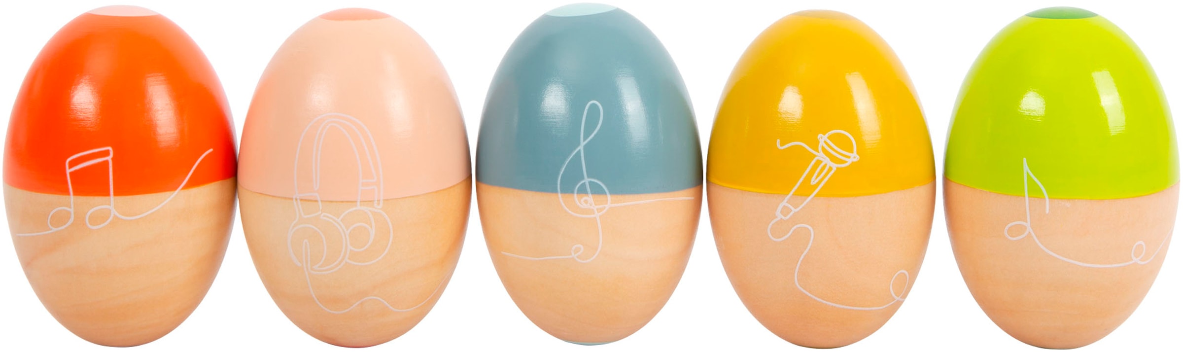 Small Foot Spielzeug-Musikinstrument »Musikeier Groovy Beats«, (Set, 5 tlg.)