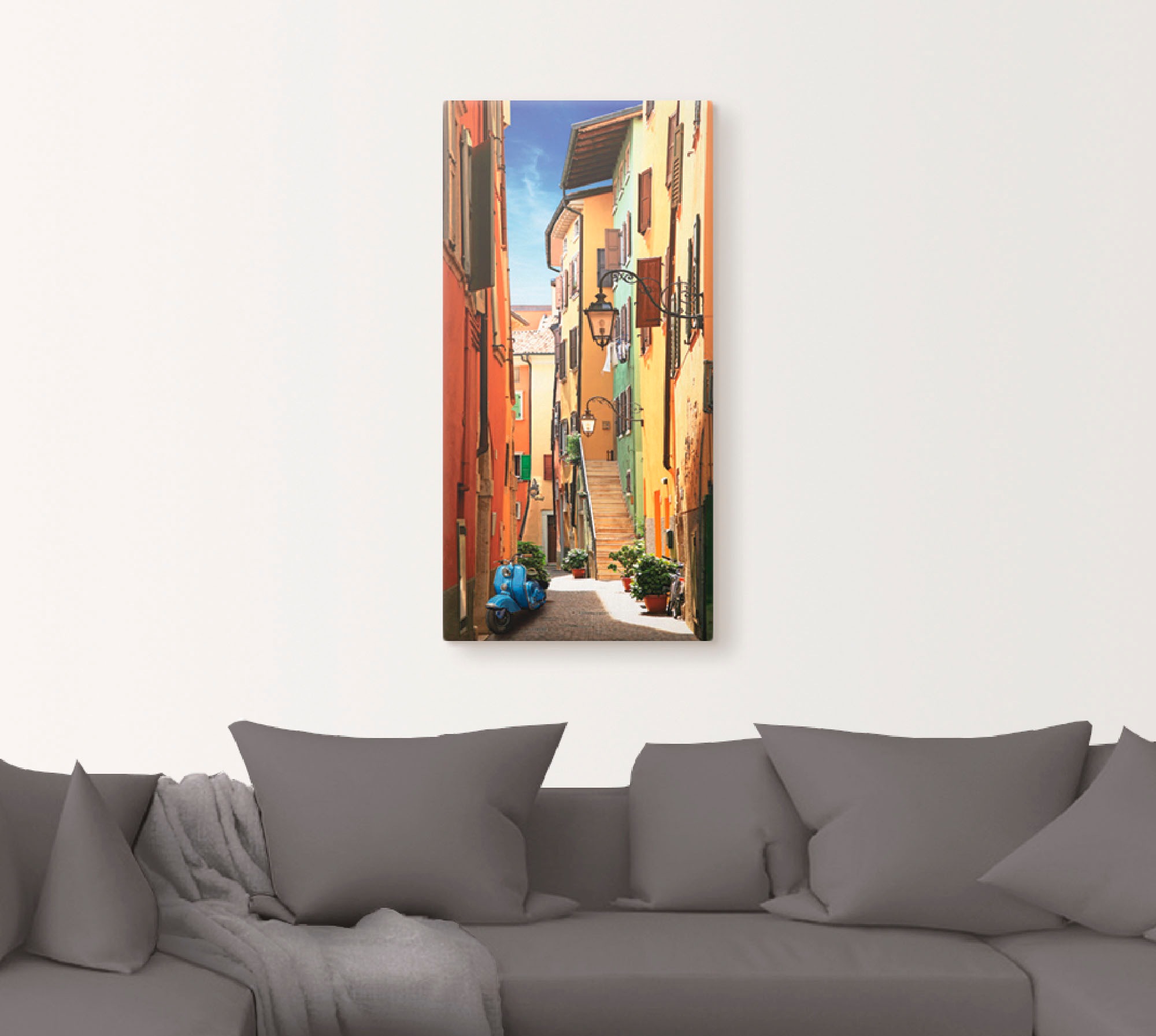 Artland Wandbild »Altstadtgasse Riva del Garda« Architektonische Elemente 1 günstig online kaufen
