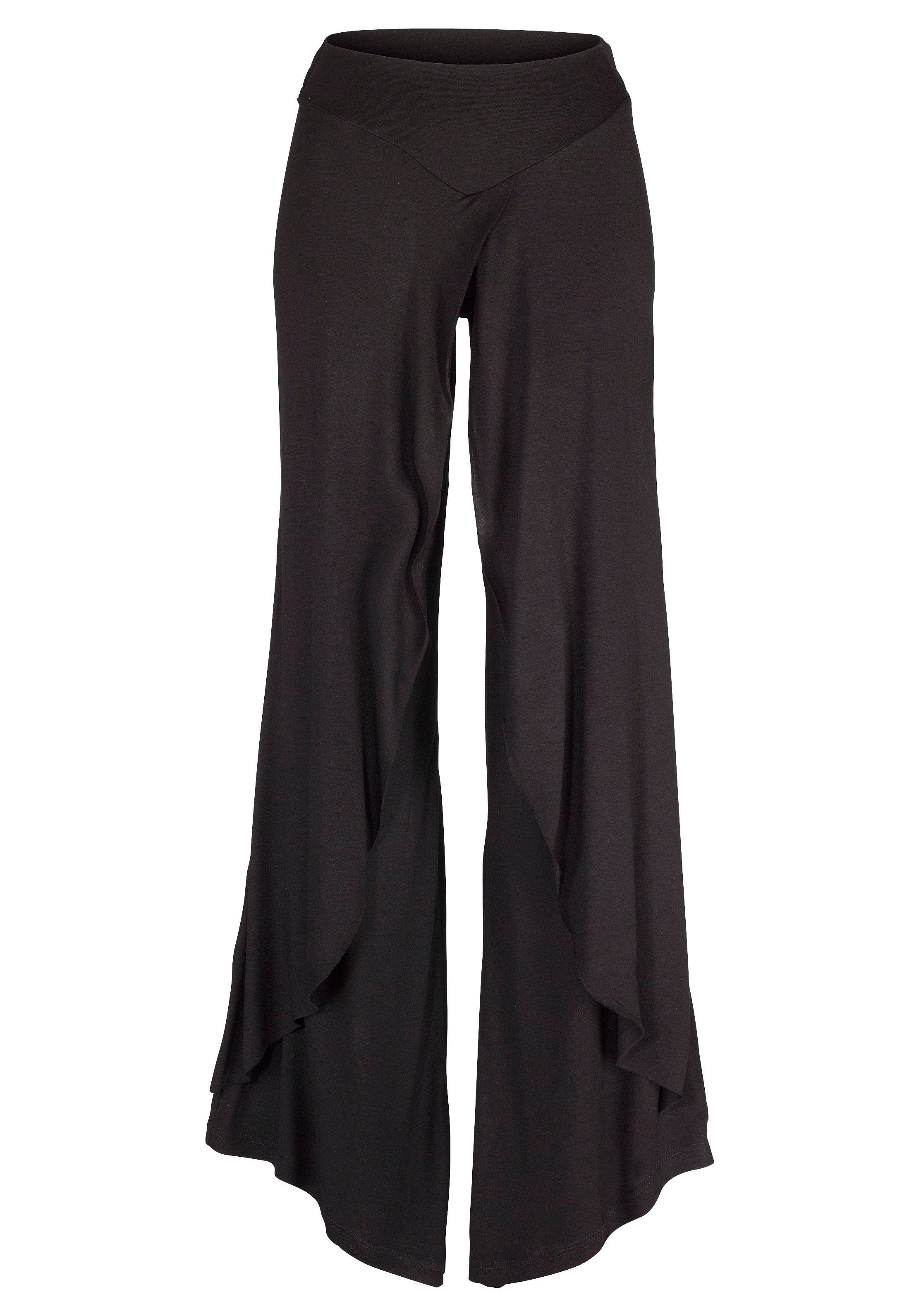 LASCANA Pyjama, (2 tlg.), Hose in edler Layeroptik
