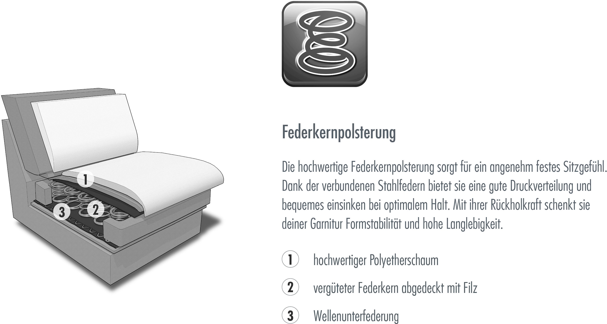 Die PlanBar Ecksofa »PP-PF23172 L-Form, Breite 244 cm« Eckgarnitur mit besonders kleinem Stellmaß ca. 160 x 244 cm
