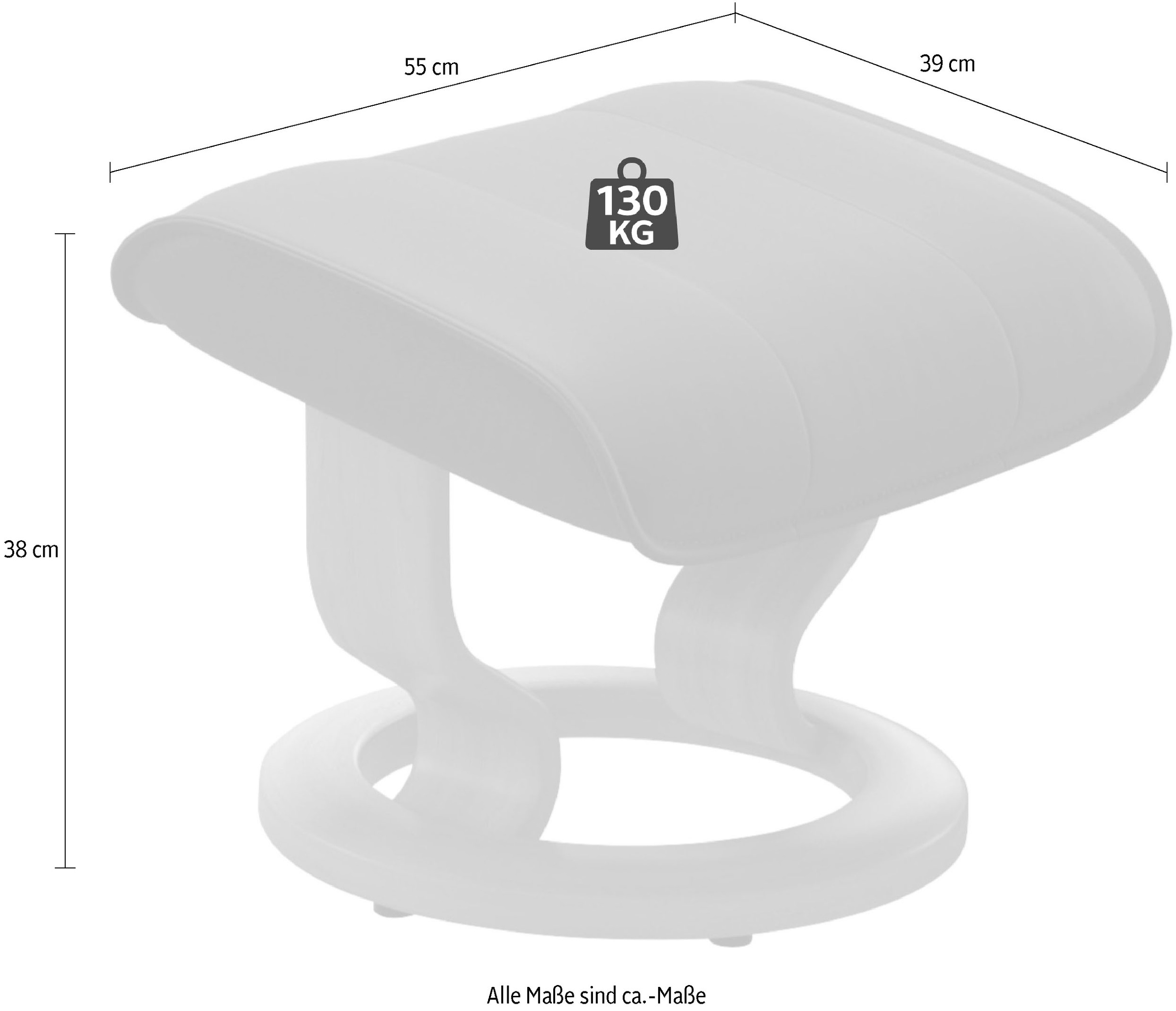 Stressless® Fußhocker »Admiral«, mit Classic Base, Gestell Schwarz