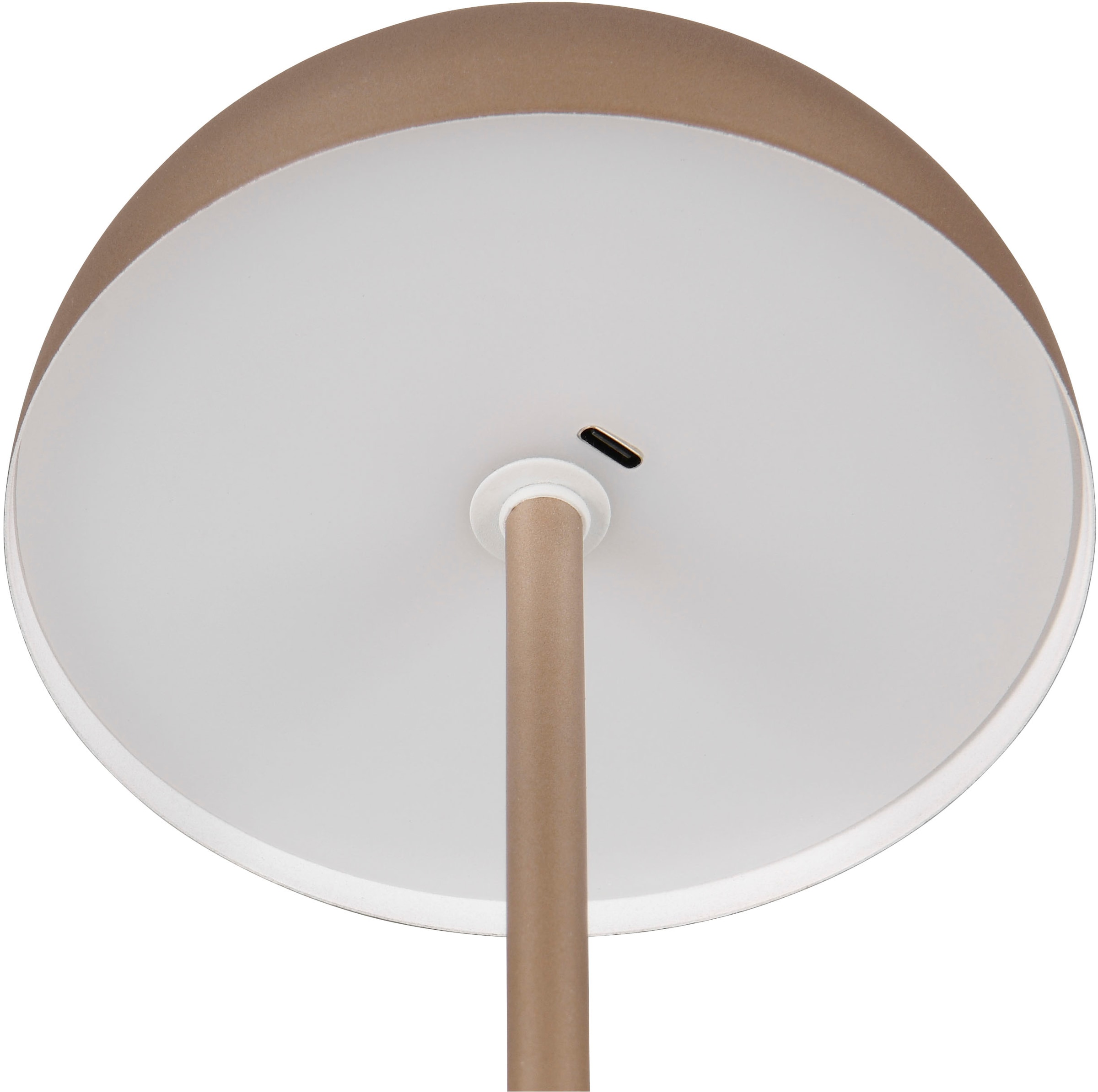 REALITY Leuchten LED Tischleuchte »MUNOZ, Akku Tischleuchte mit Touchdimmer + USB Anschluss, IP20 indoor«, 1 flammig, Leuchtmittel LED-Board | LED fest integriert, bis zu 10h Akkulaufzeit, laden per USB max 7-9h, Akku Leuchte Pilzform