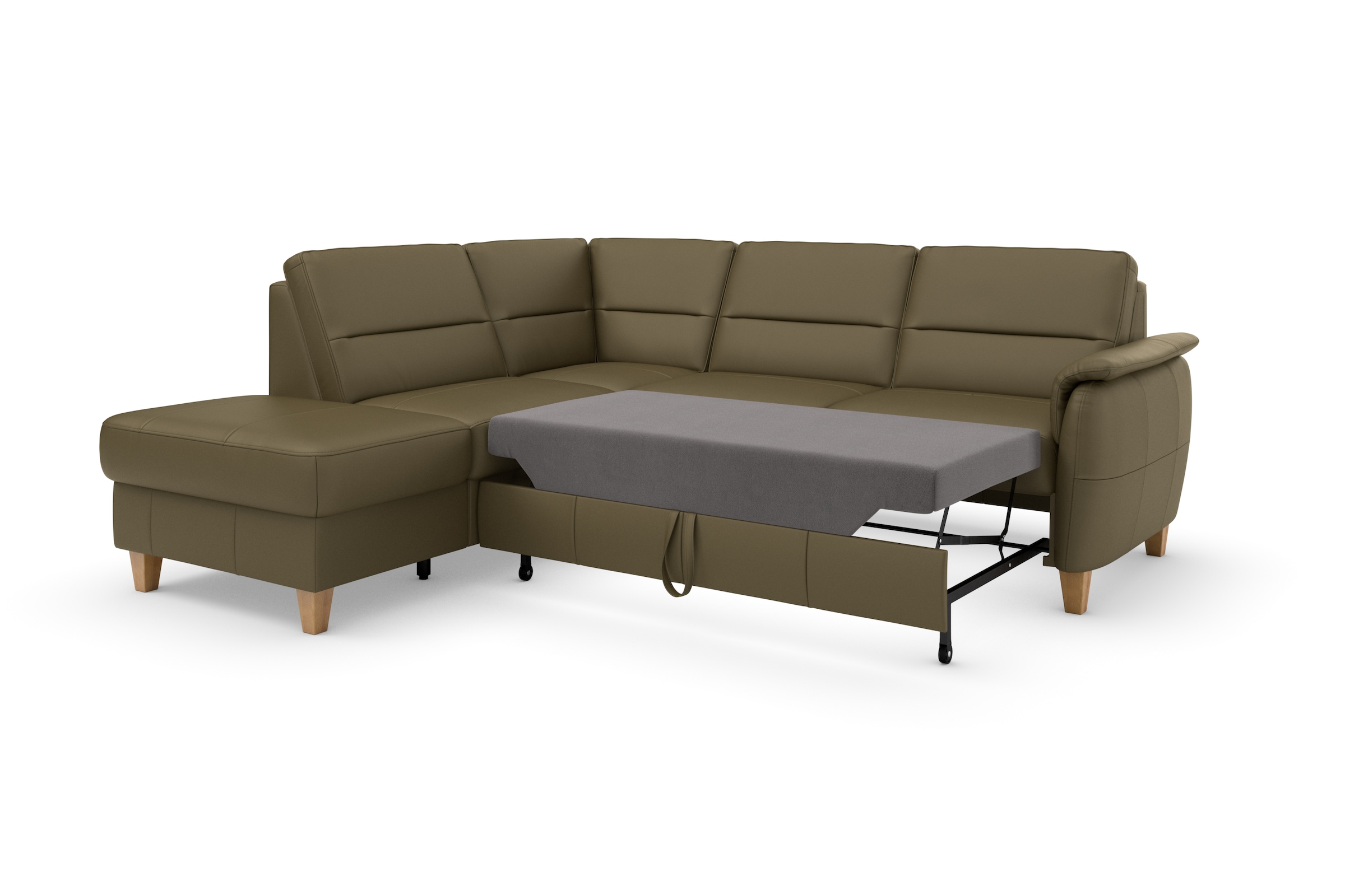 Home affaire Ecksofa »Palmera L-Form«, Federkern, wahlweise mit Bettfunktion und mit/ohne Stauraum