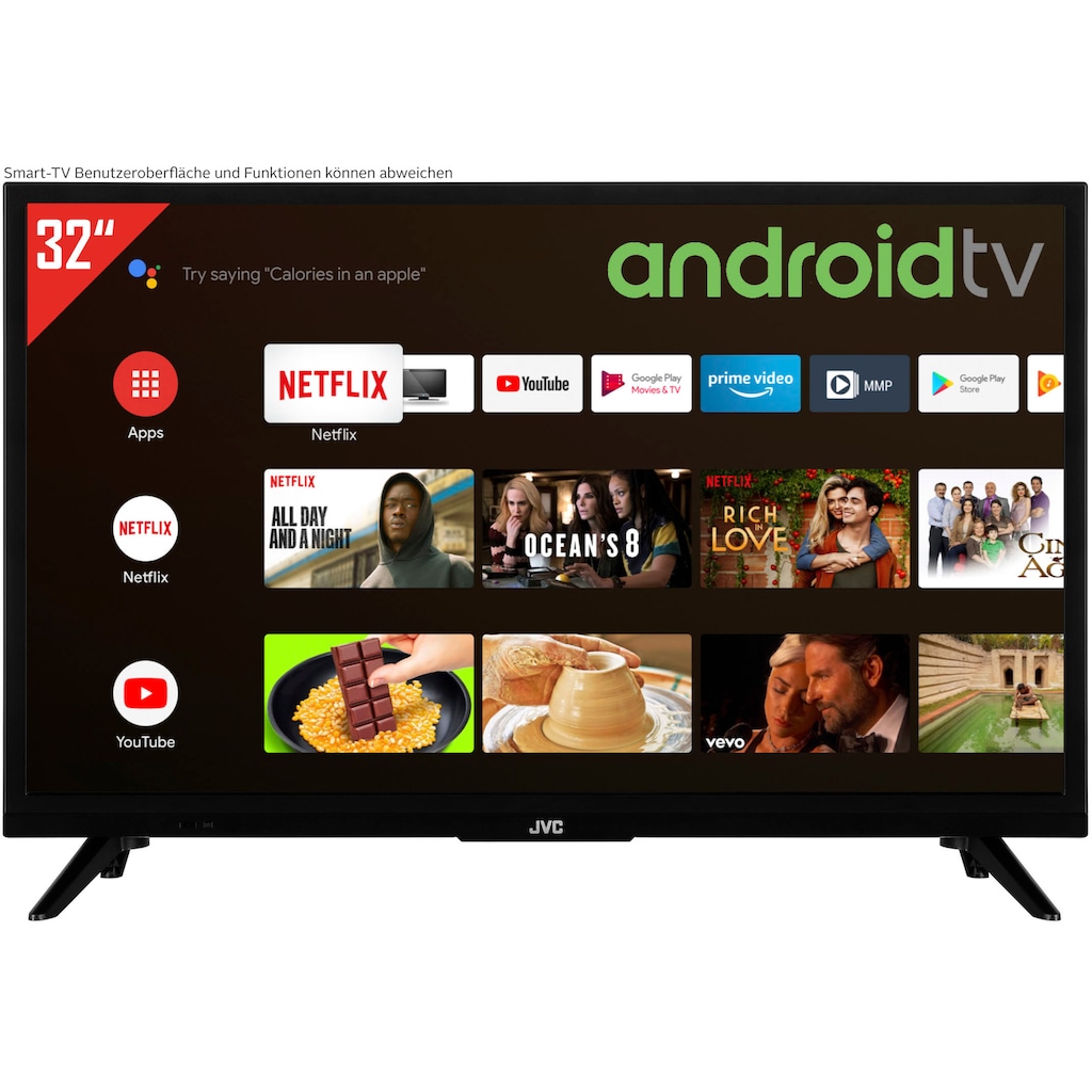 JVC LED-Fernseher »LT-32VAH3055«, 80 cm/32 Zoll, HD-ready, Android TV, HDR, Triple-Tuner, Google Play Store, Bluetooth