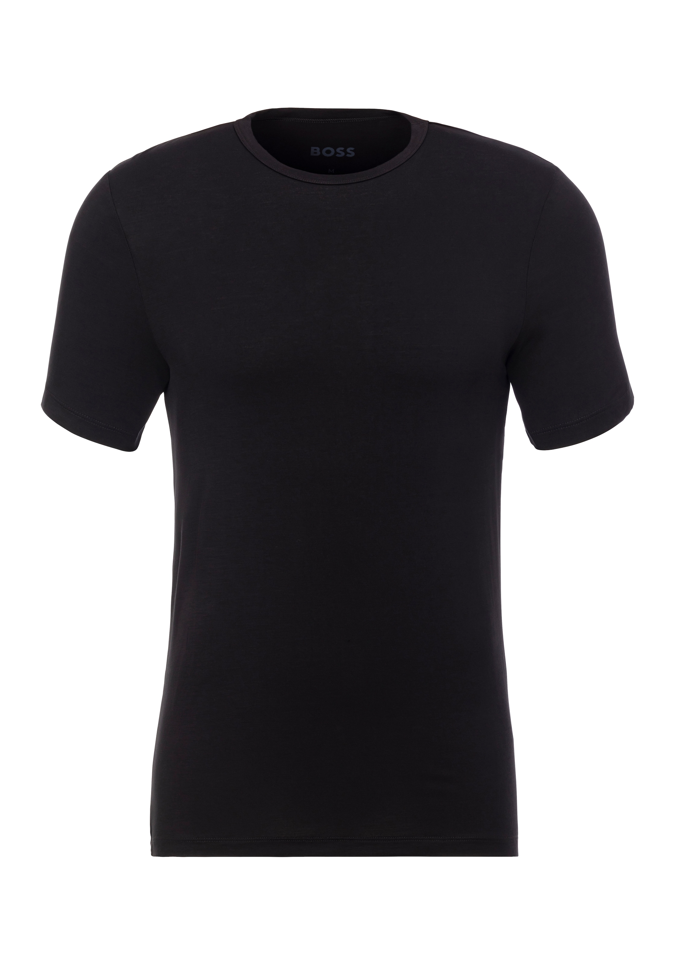 BOSS T-Shirt »TShirt RN 3P Natura«, (3 tlg.), einfarbiges T-Shirt mit Markenlabel