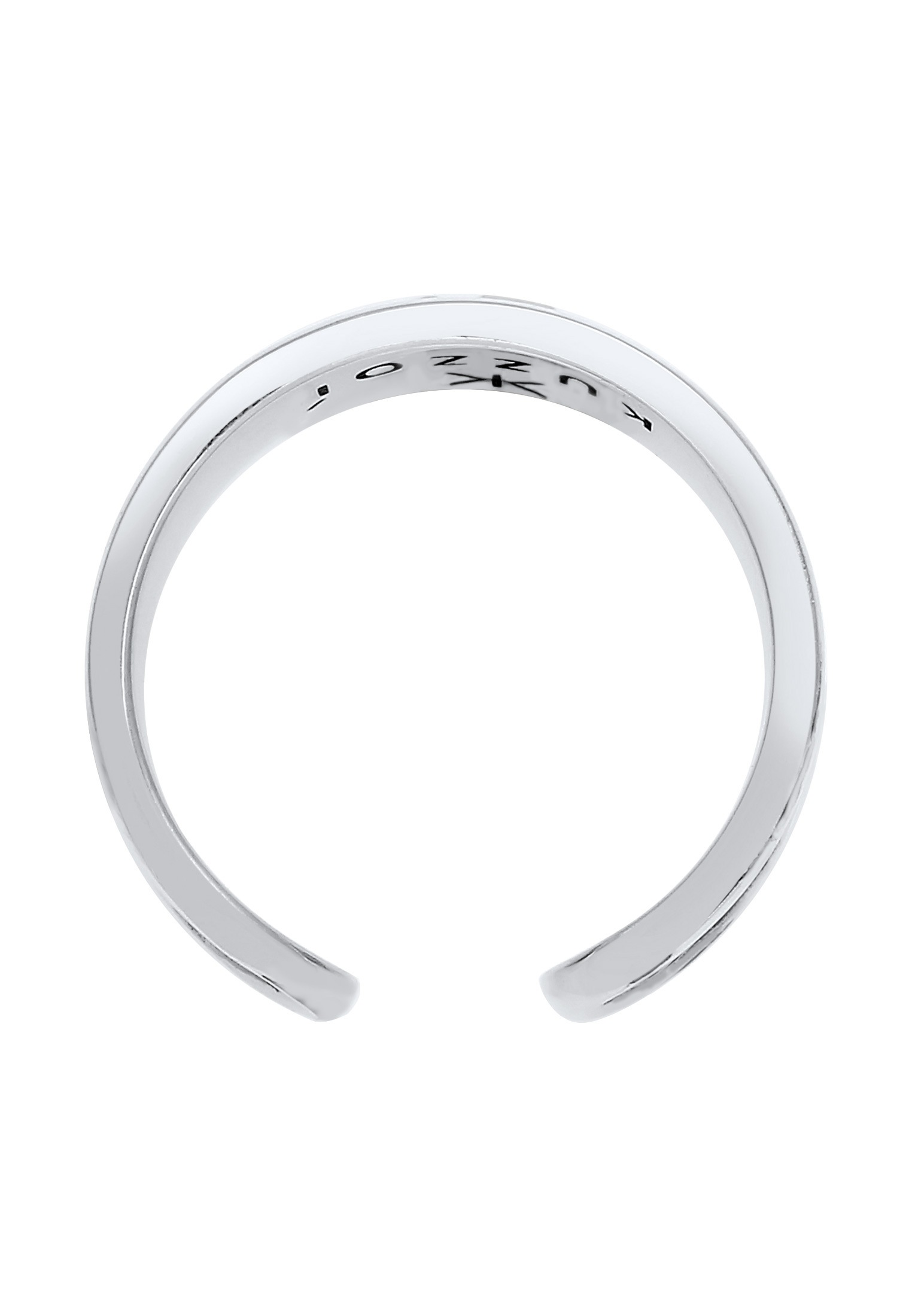 Kuzzoi Silberring »Herren Bandring Ornament Design Offen 925 Silber«