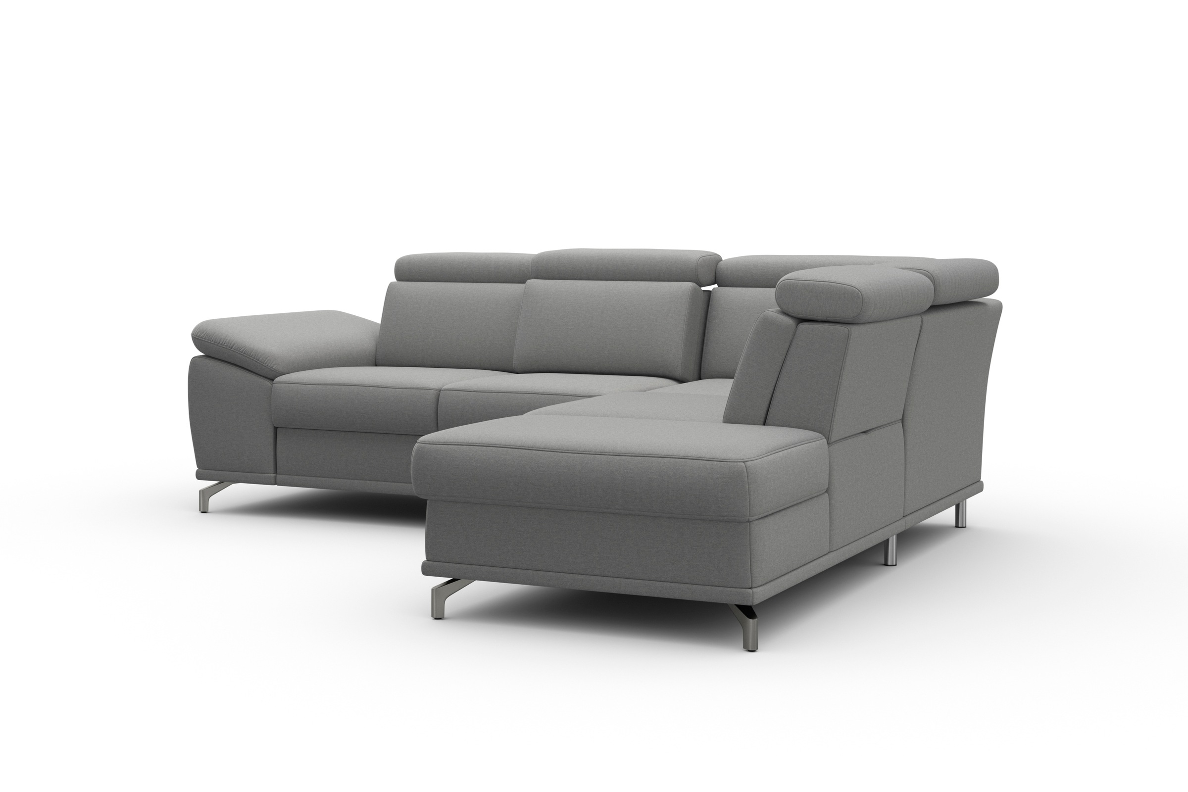 sit&more Ecksofa »Cabrio L-Form, B: 274 cm, mit Sitztiefen-, Arm- & Kopfteilverstellung« 3 Nierenkissen, Federkern, optional Bettfunktion und Stauraum