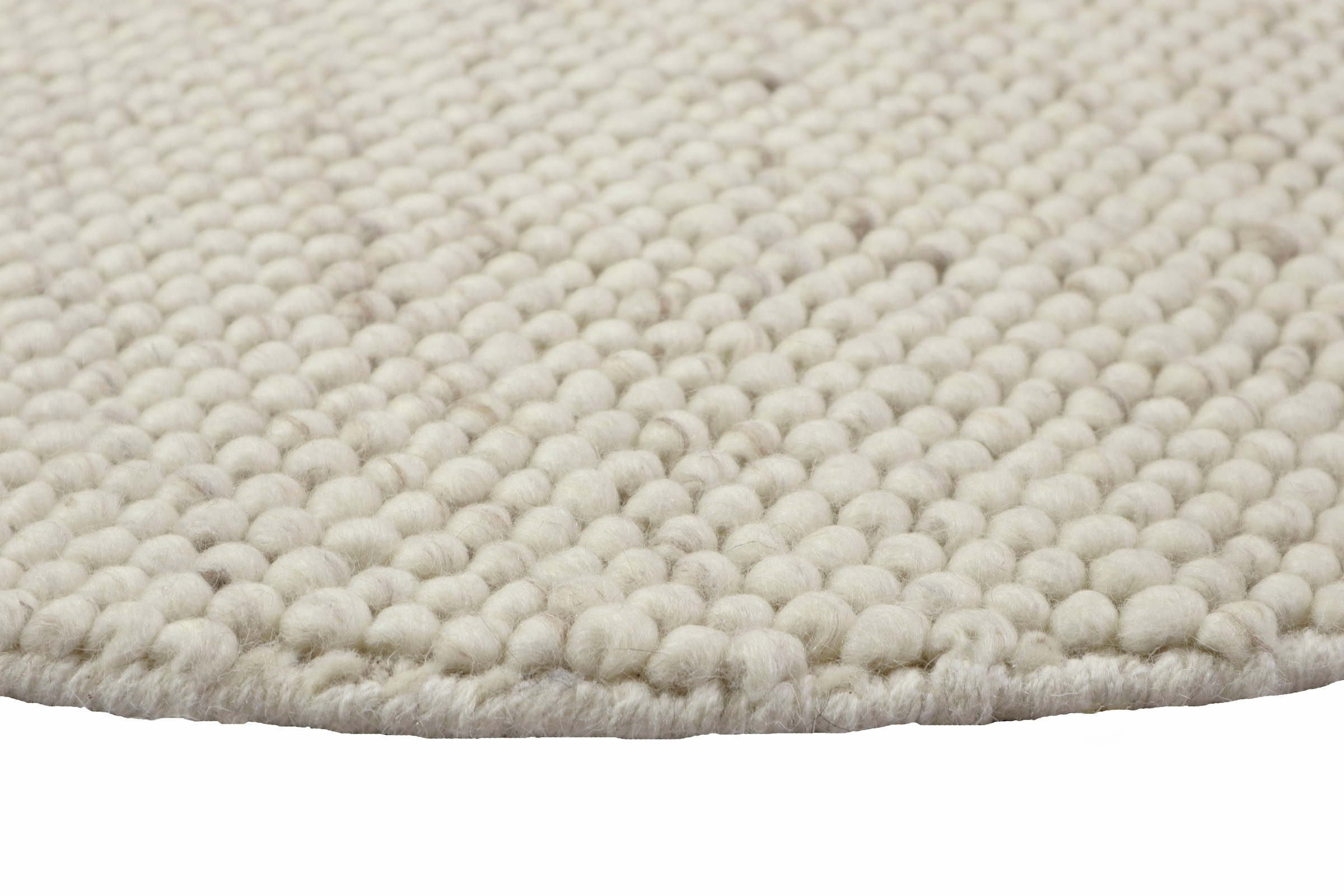 LeGer Home by Lena Gercke Teppich »Ainhoa, handgewebt, Wolle«, rund, 12 mm Höhe, Handweb Teppich, Wohnzimmer, Schlafzimmer, Esszimmer
