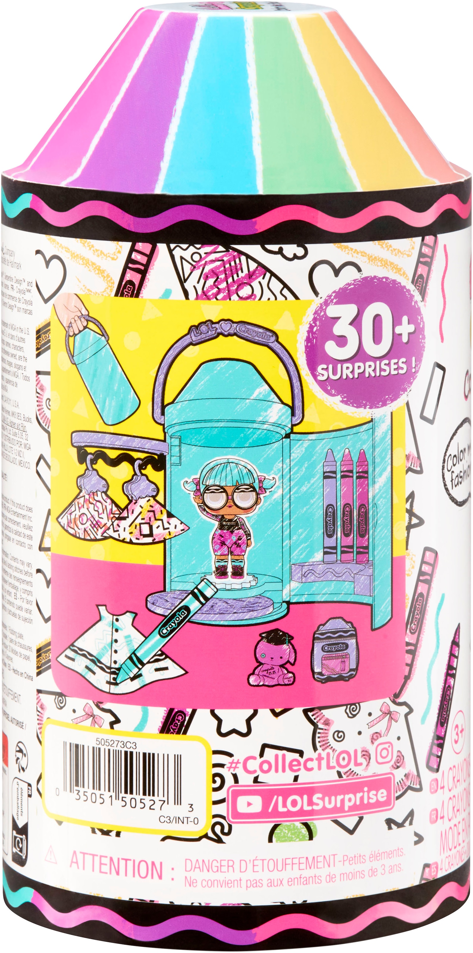 L.O.L. SURPRISE! Anziehpuppe »L.O.L. Surprise Loves CRAYOLA Color Me Studio«, Püppchen im Crayola Design inkl. 4 Wachsmalstiften