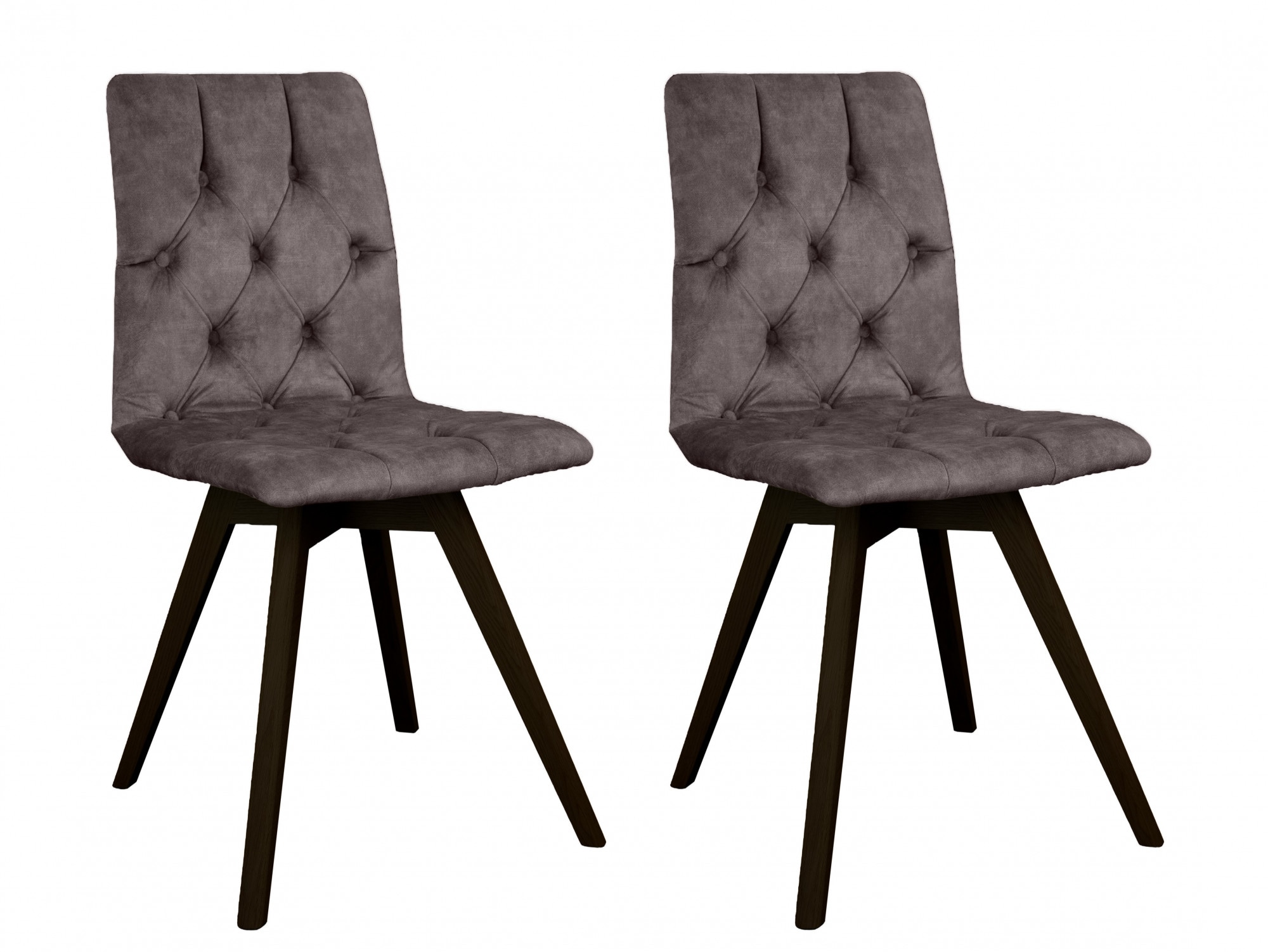 andas Esszimmerstuhl "Rania" (Set) 2 Stk. Samtvelours mit Massivholzbeinen günstig online kaufen