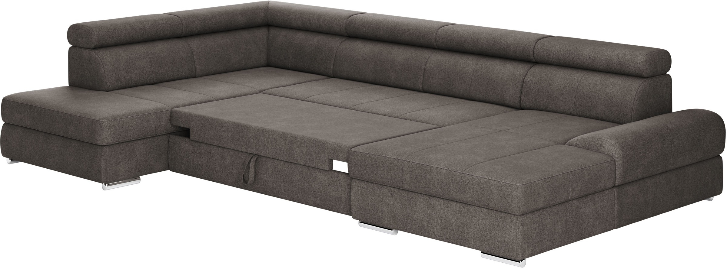 sit&more Wohnlandschaft »U-Form«, mit verstellbaren Kopfteilen, wahlweise mit Bettfunktion