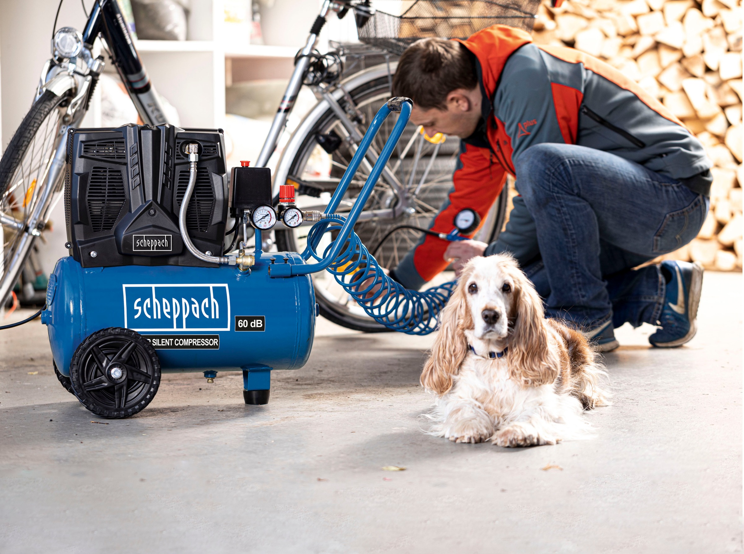 Scheppach Kompressor »HC25Si – SUPER SILENT« 1100W, 230l/min, 230V/50Hz, ölfrei