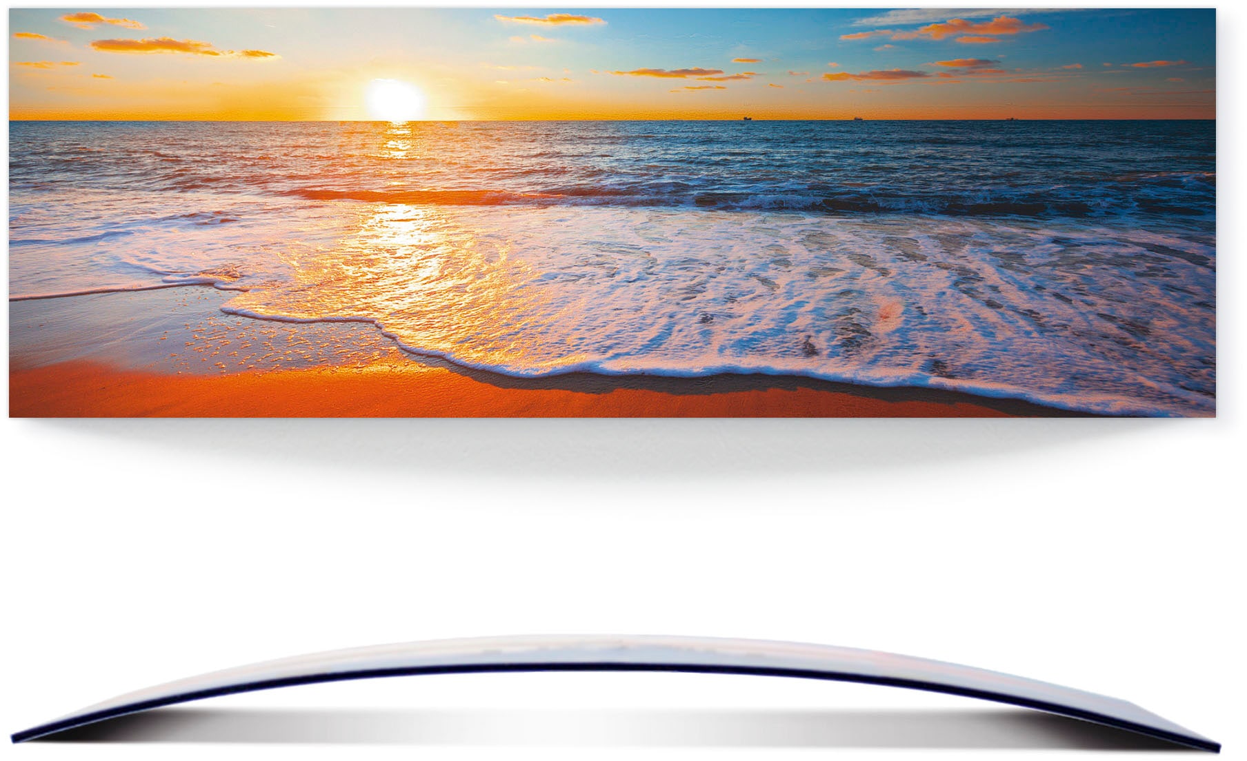 Artland Wandbild »Sonnenuntergang und das Meer«, Strand, (1 St.), 3D Optik günstig online kaufen