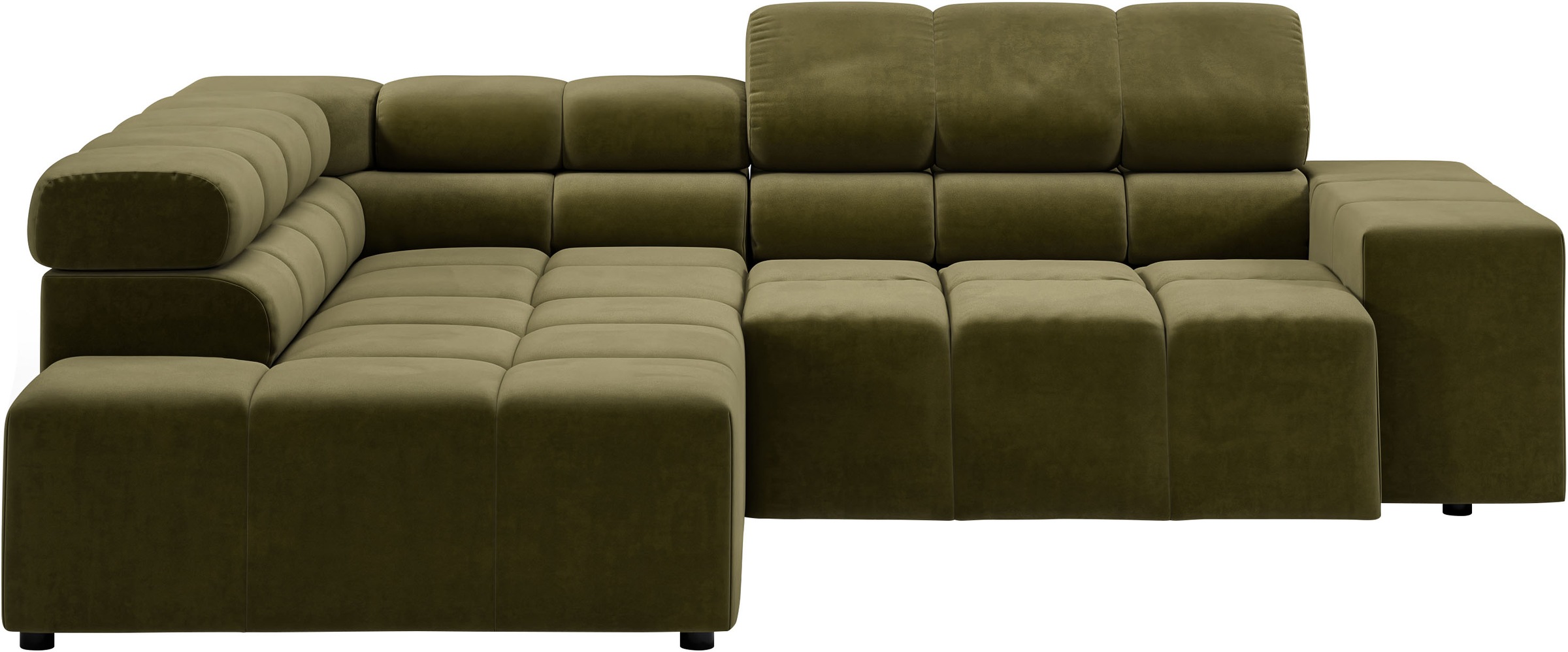 INOSIGN Ecksofa »Ancona, incl. Kopfteilverstellung + 3 Zierkissen, L-Form, Breite 249cm«, wahlweise motorische Sitztiefenverstellung, B/T(H: 249/215/70 cm