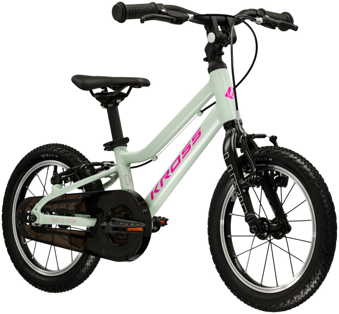 Kross Kinderfahrrad »KROSS Kinderrad Lightweight Liftie 14" grün«, 1 Gang, ohne Schaltung