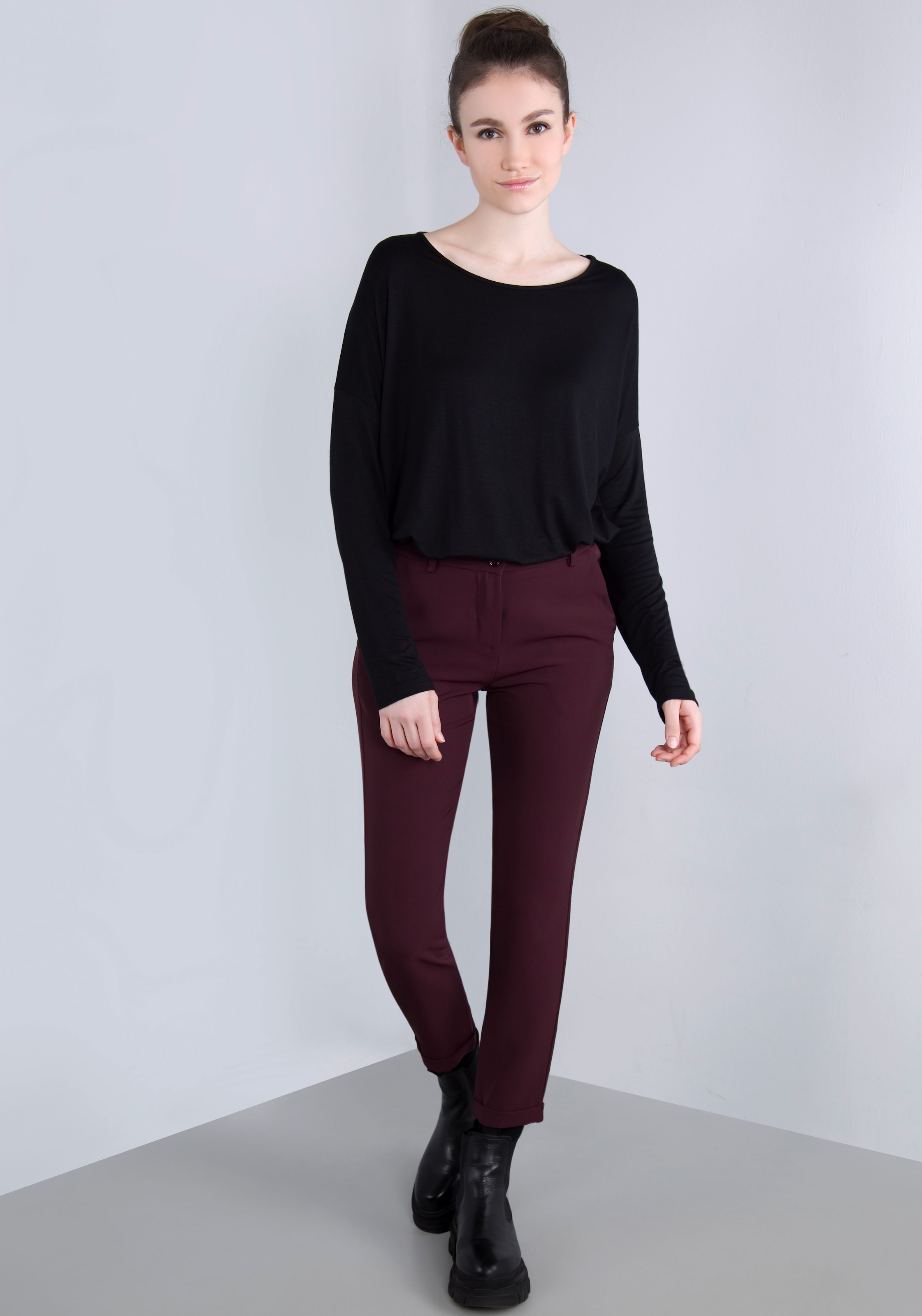 IMPERIAL Webhose  mit Stretch und Umschlagsaum