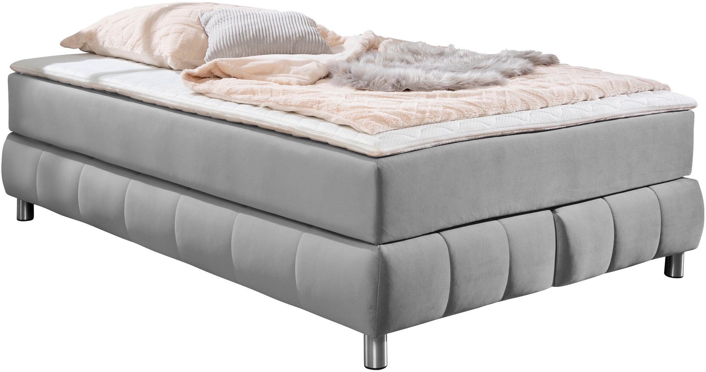 andas Boxspringbett "Salo", Ohne Kopfteil, inkl. Topper, auch in Überlänge günstig online kaufen