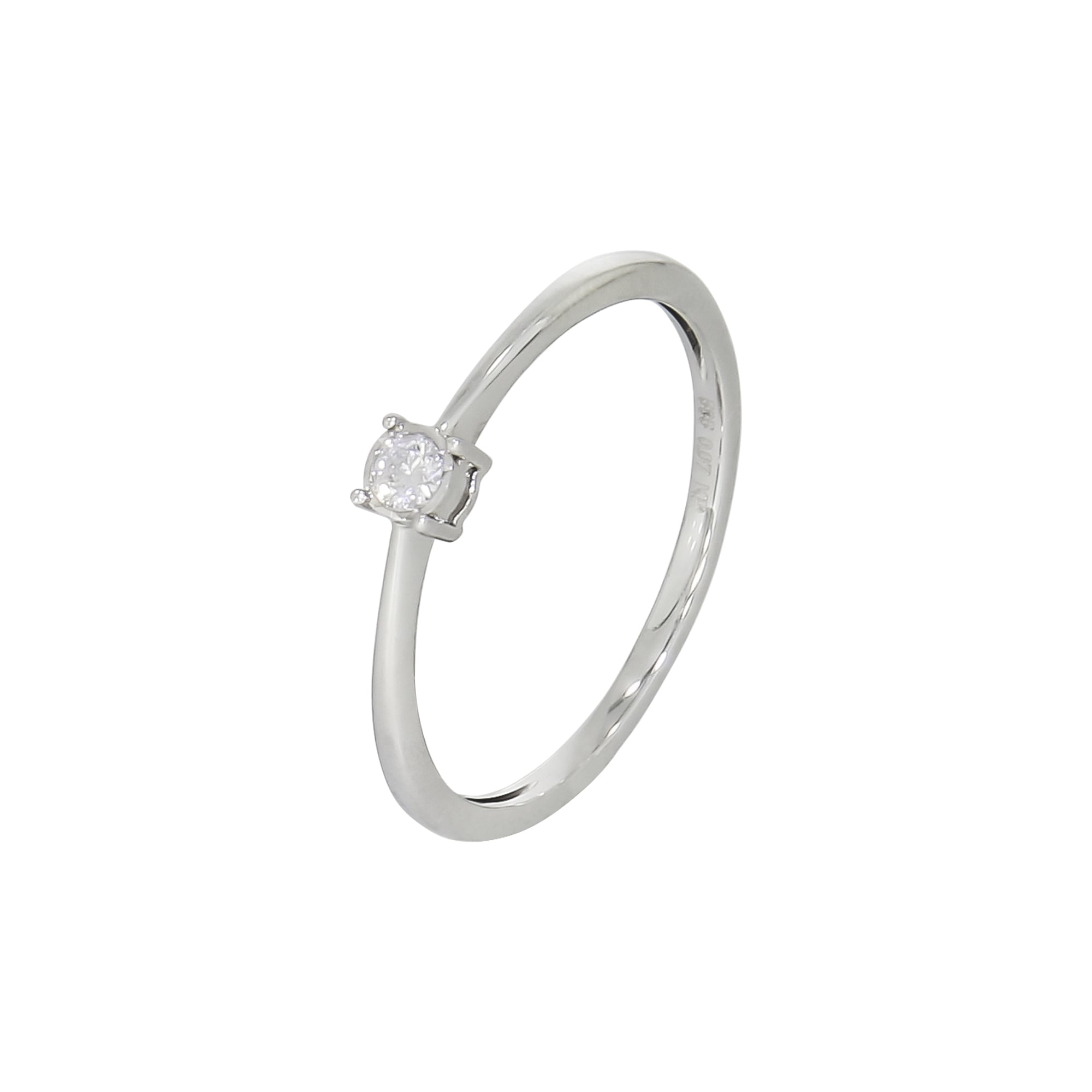 Fingerring »585/- Weißgold Brillant 0,066ct.«