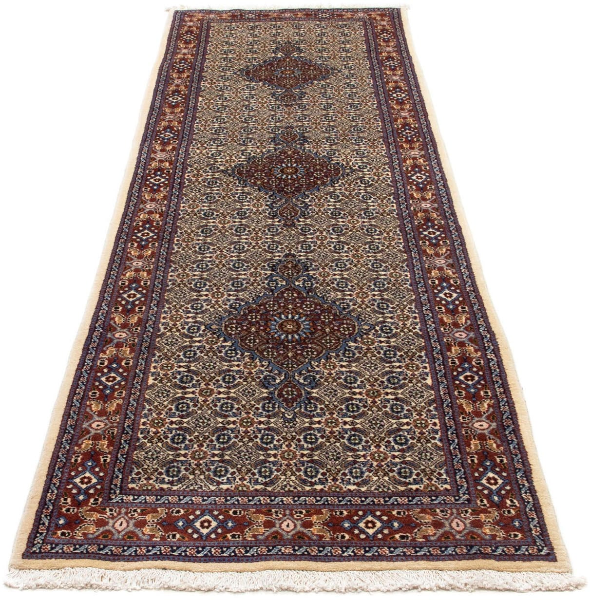 morgenland Wollteppich »Täbriz - 50 Raj Blumenmuster Beige 90 x 60 cm«, rec günstig online kaufen