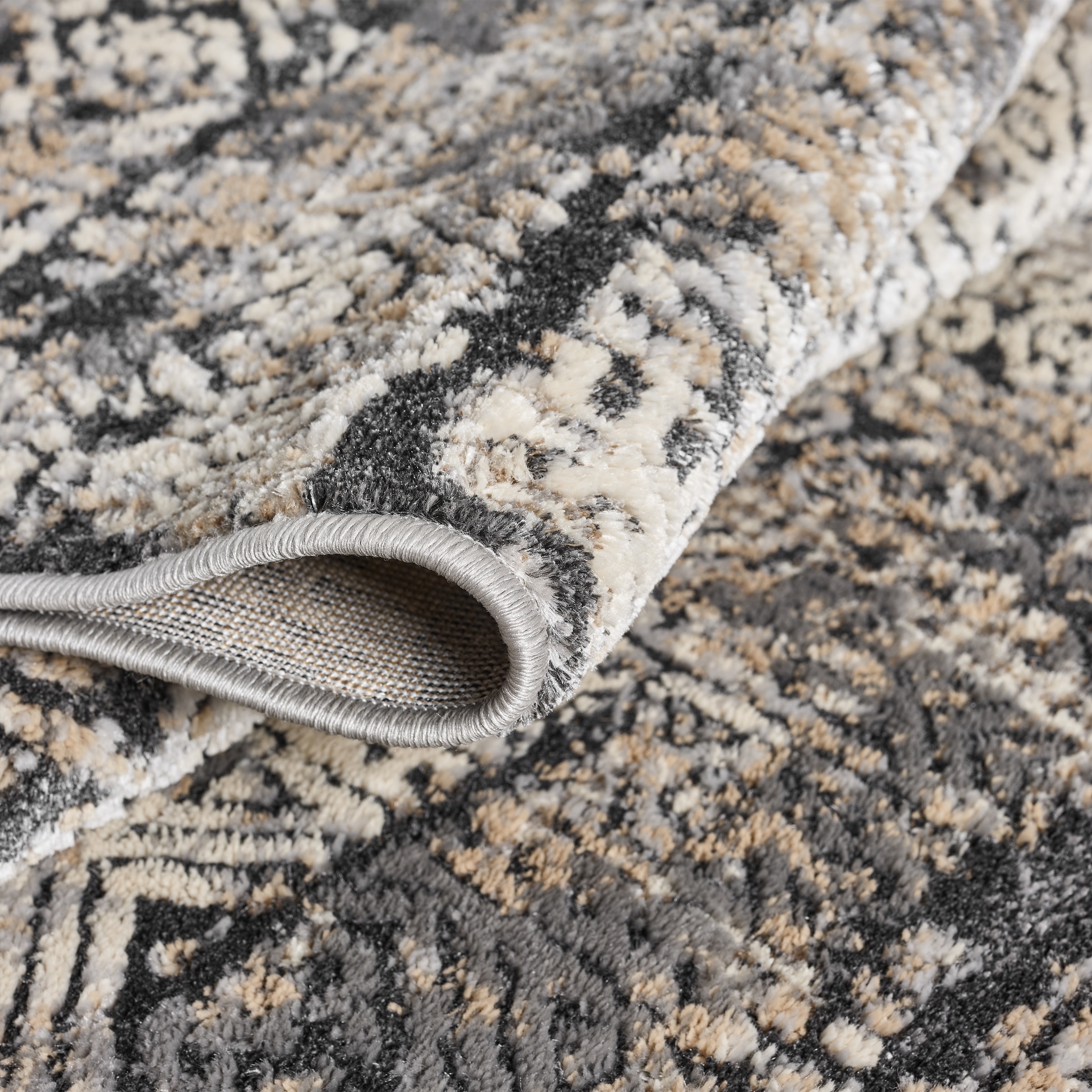 my home Teppich »Selin« rechteckig 9 mm Höhe dezenter Glanz, Schrumpf-Garn-Effekt, im Vintage-Look, dichte Qualität