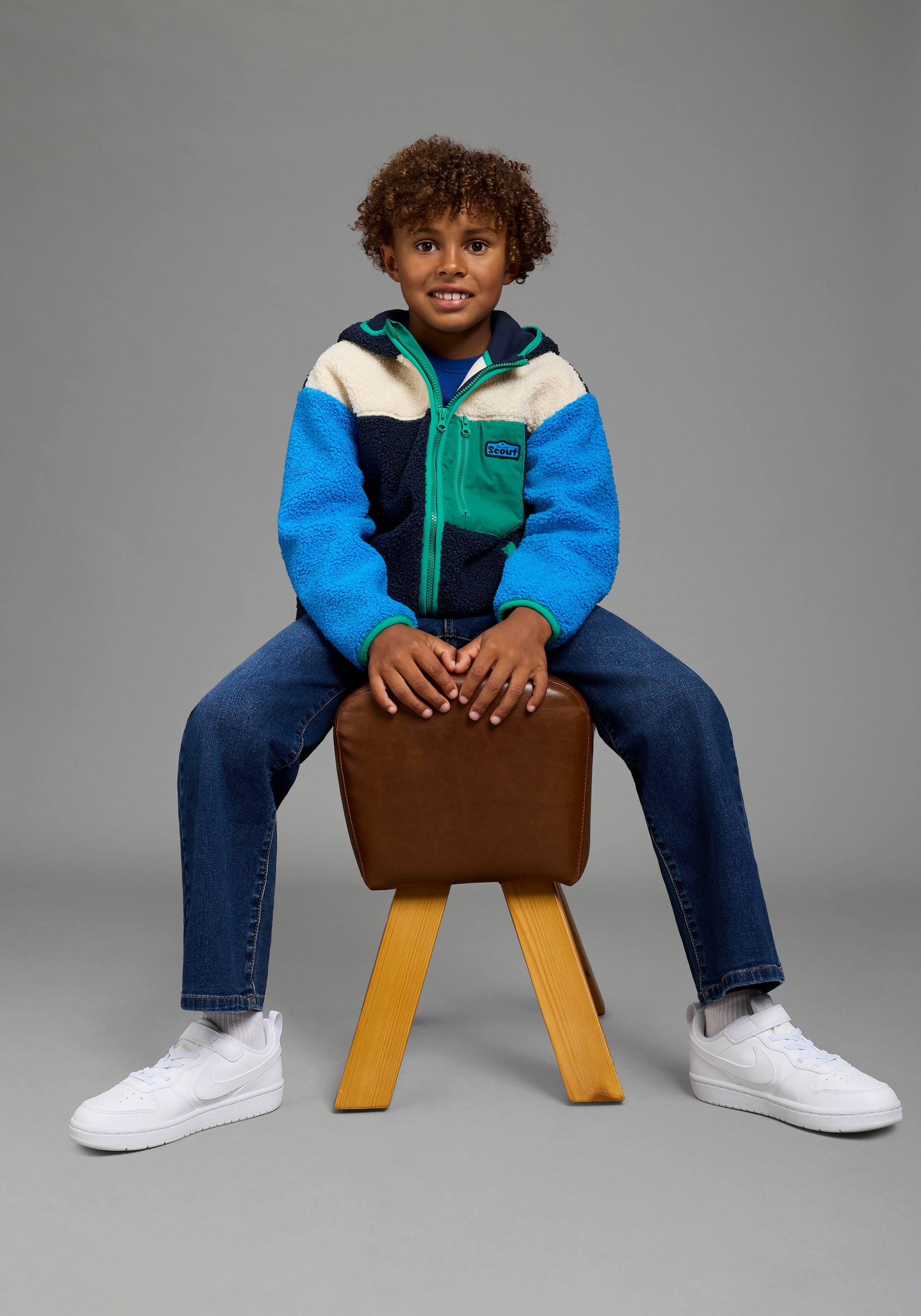 Scout Kapuzensweatjacke »Tedey-Fleecejacke Colorblocking - NEU von SCOUT« mit Kapuze und Stehkragen, für Jungen, hüftlanger Schnitt