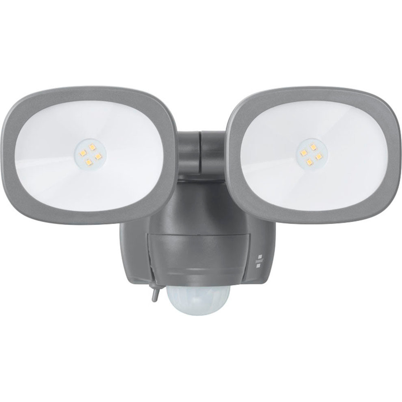 BRENNENSTUHL LED Außen-Wandleuchte »LUFOS« Neutralweiß mit Batterie und Bewegungsmelder anthrazit/grau/transparent 8 superhelle, hochwertige Marken...