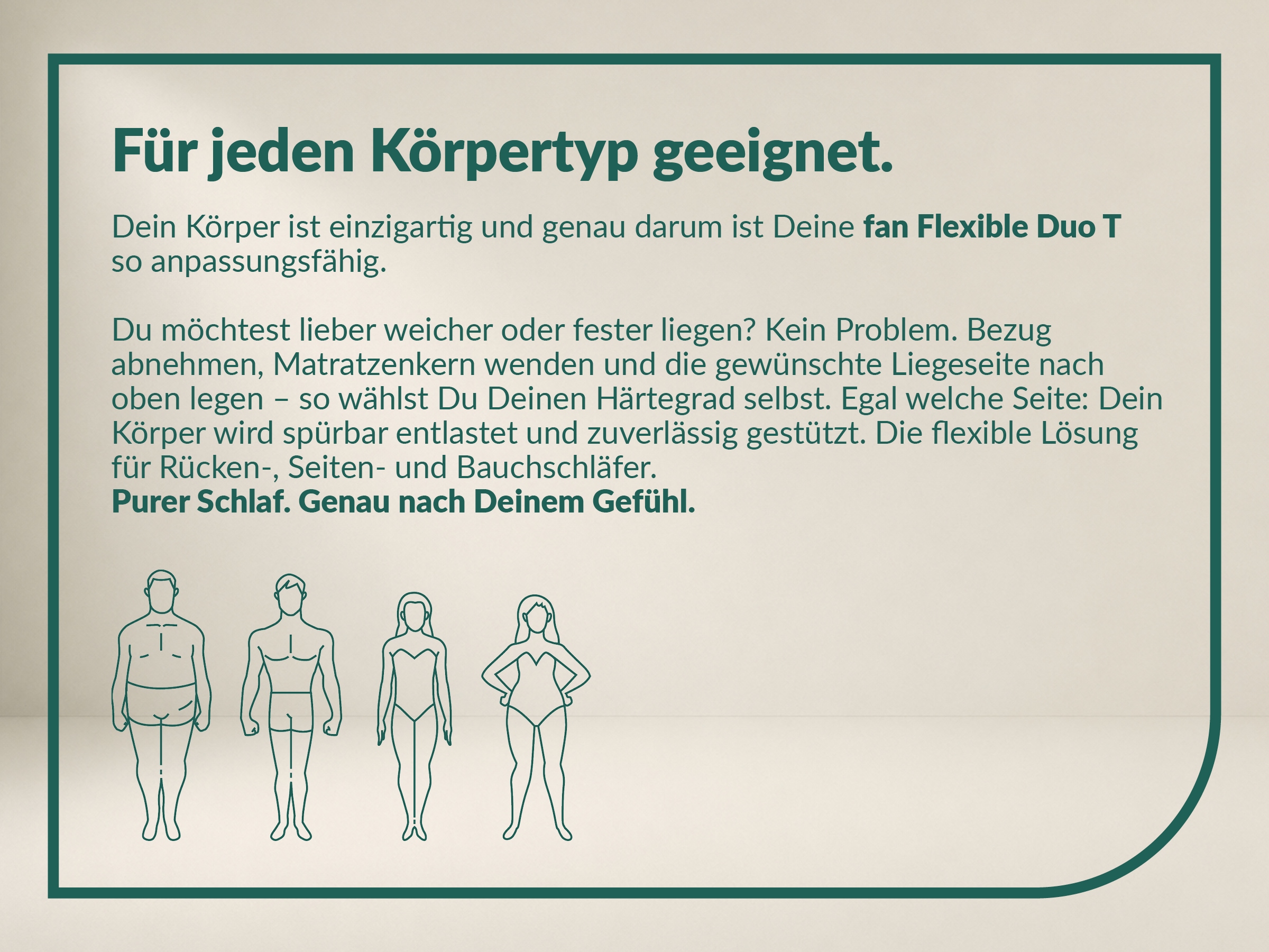 fan Taschenfederkernmatratze »fan Flexible Duo T, Matratze 90x200 cm, 140x200 cm & mehr, in H2/H3« 22 cm hoch 1.034 Federn 1 Stk. tlg. Wendematratze mit Pure Fresh-Bezug, 1034 Federn (bei 100x 200 cm)