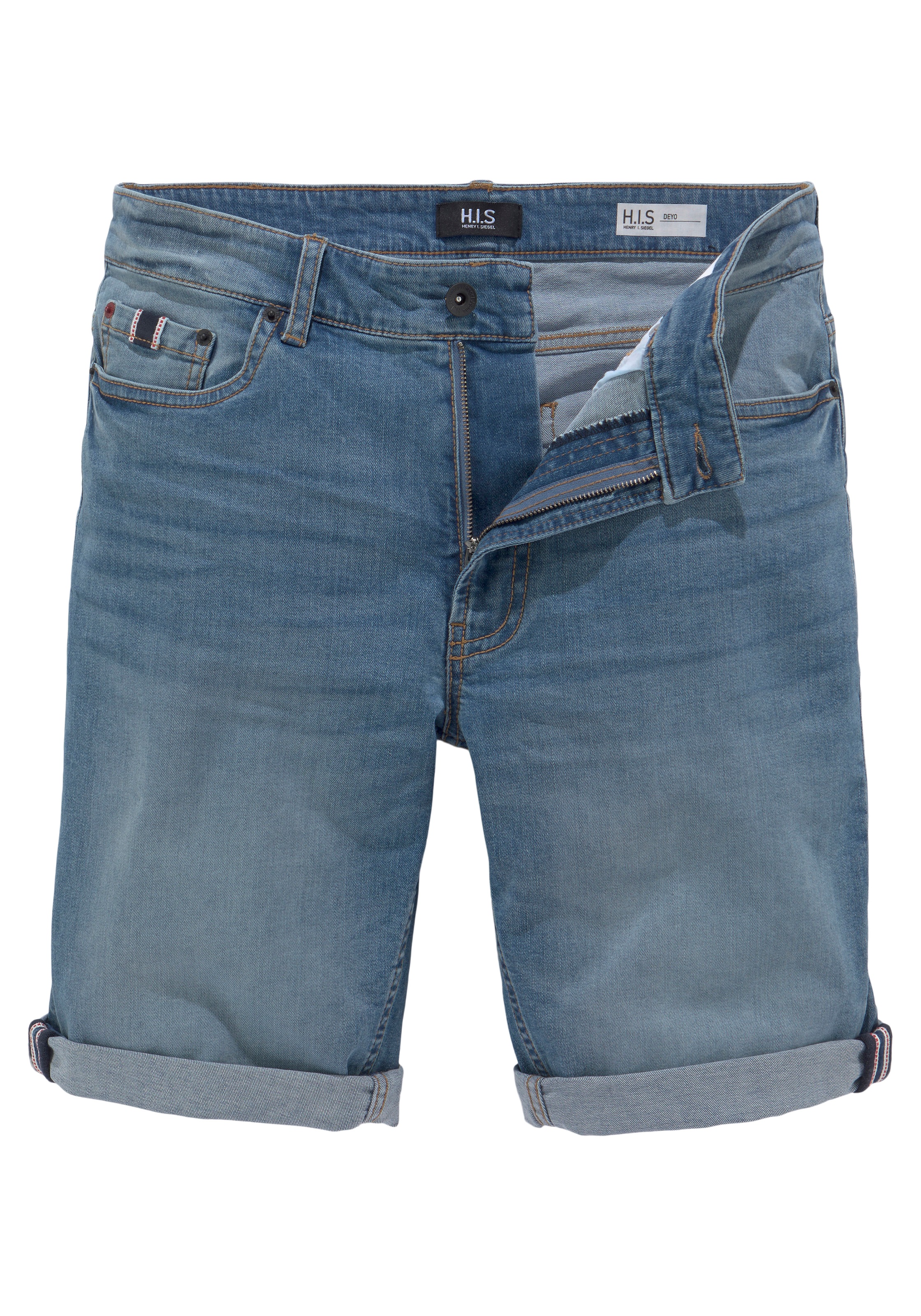 H.I.S Jeansshorts »DEYO«, Nachhaltige, wassersparende Produktion durch OZON WASH